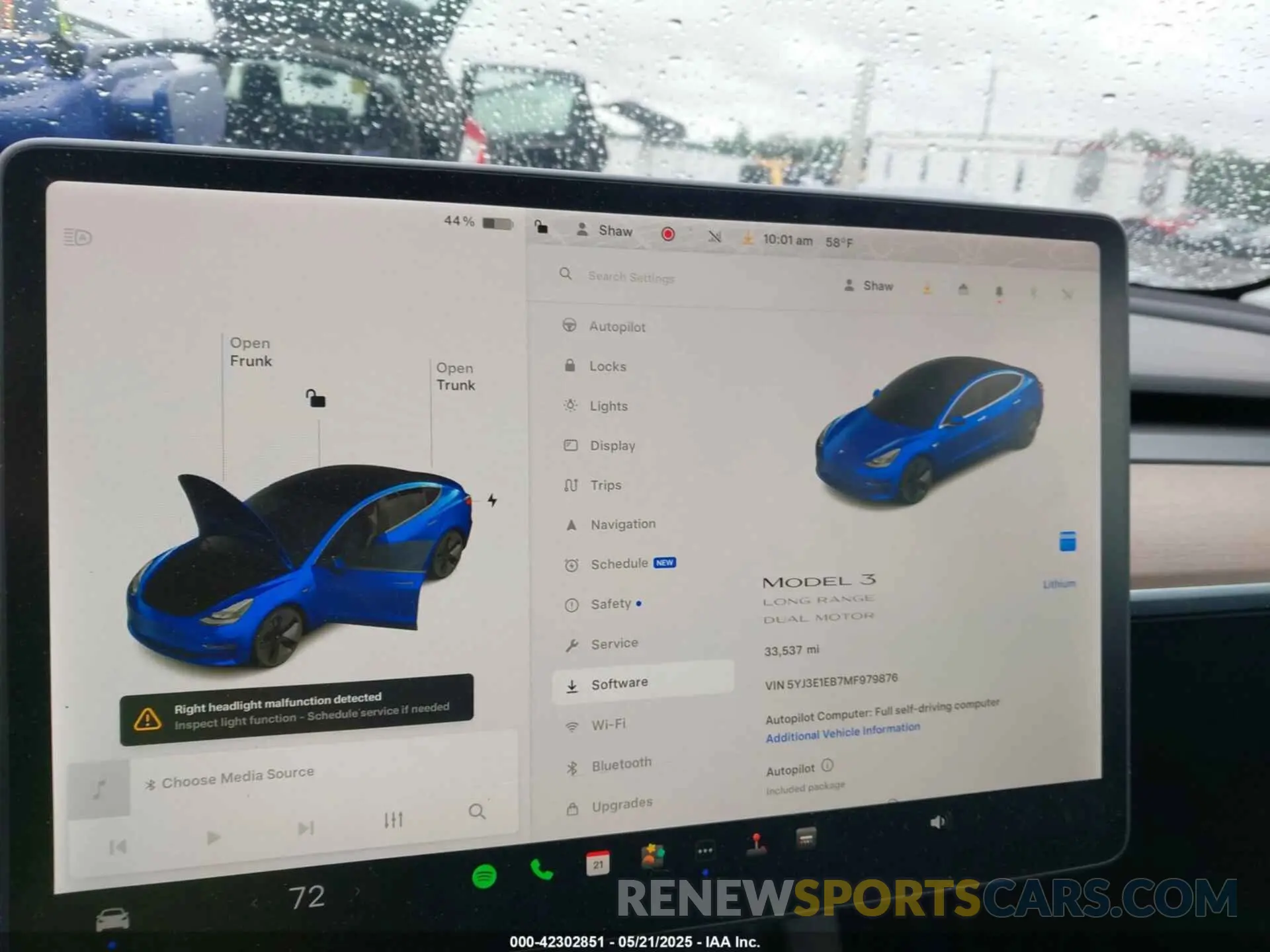 7 Photograph of a damaged car 5YJ3E1EB7MF979876 TESLA MODEL 3 2021