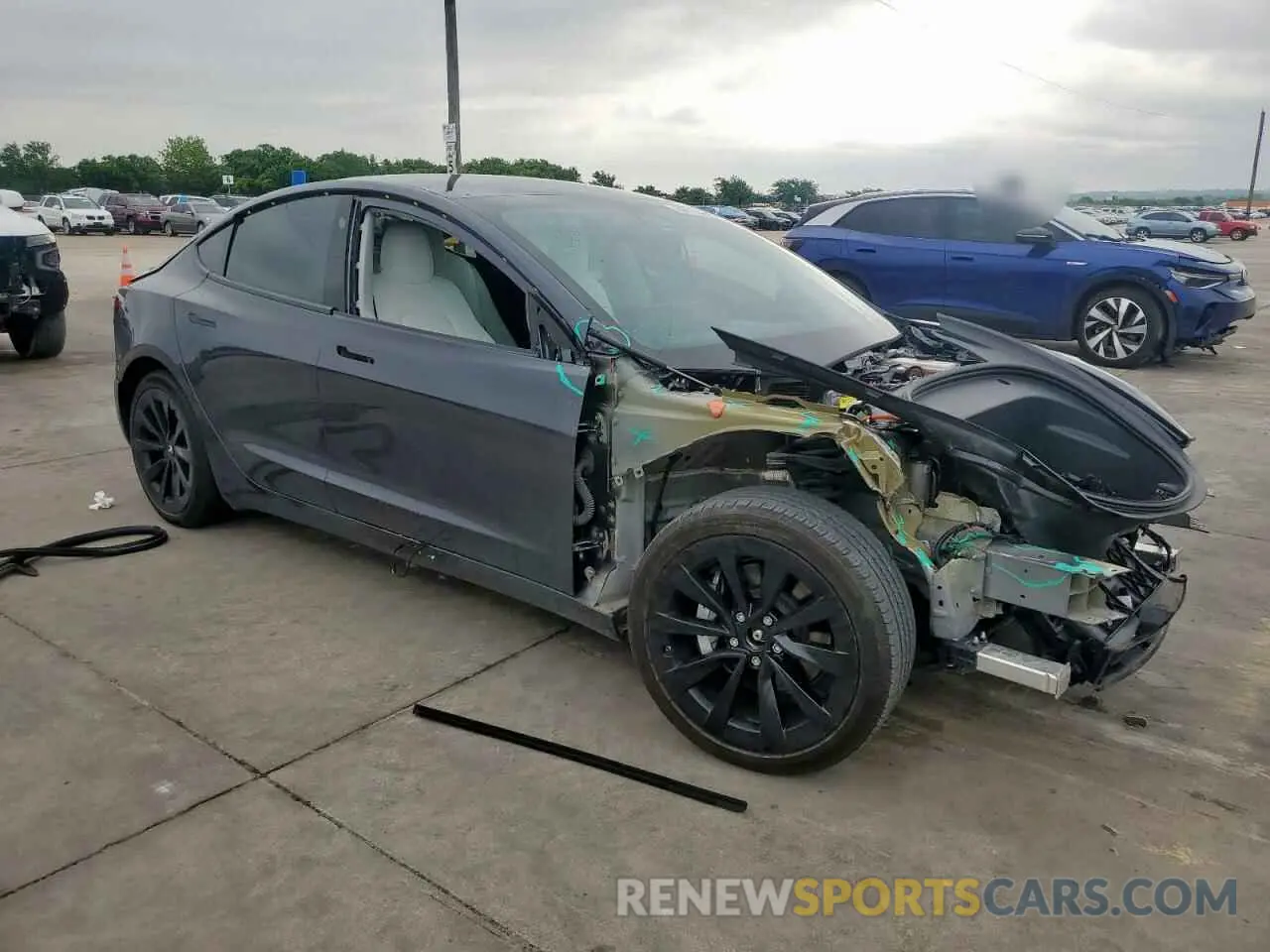 4 Photograph of a damaged car 5YJ3E1EB7MF980705 TESLA MODEL 3 2021