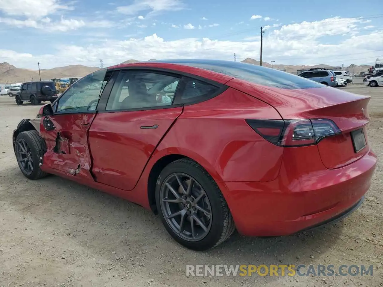 2 Photograph of a damaged car 5YJ3E1EB8MF002259 TESLA MODEL 3 2021