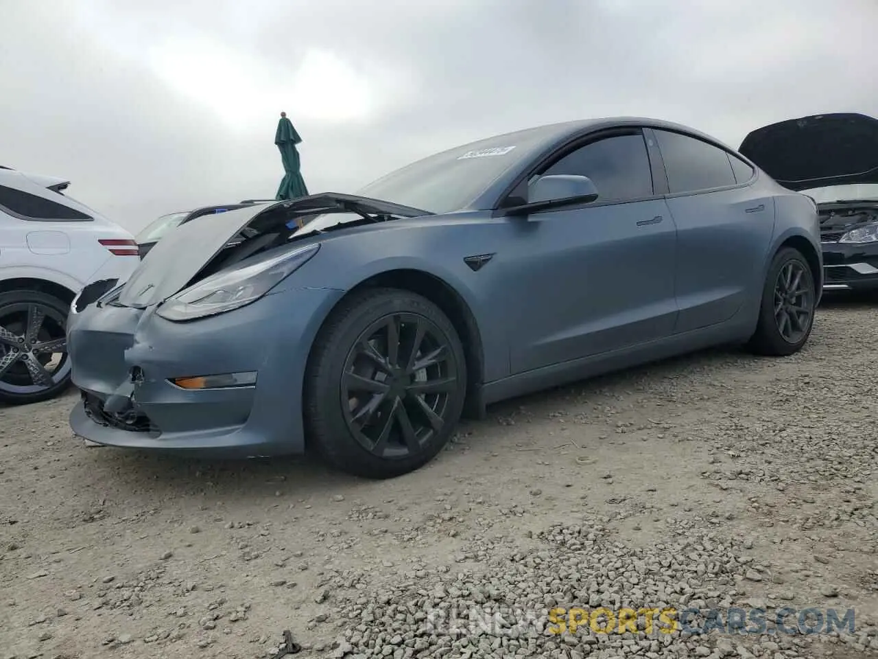 1 Photograph of a damaged car 5YJ3E1EB8MF006859 TESLA MODEL 3 2021