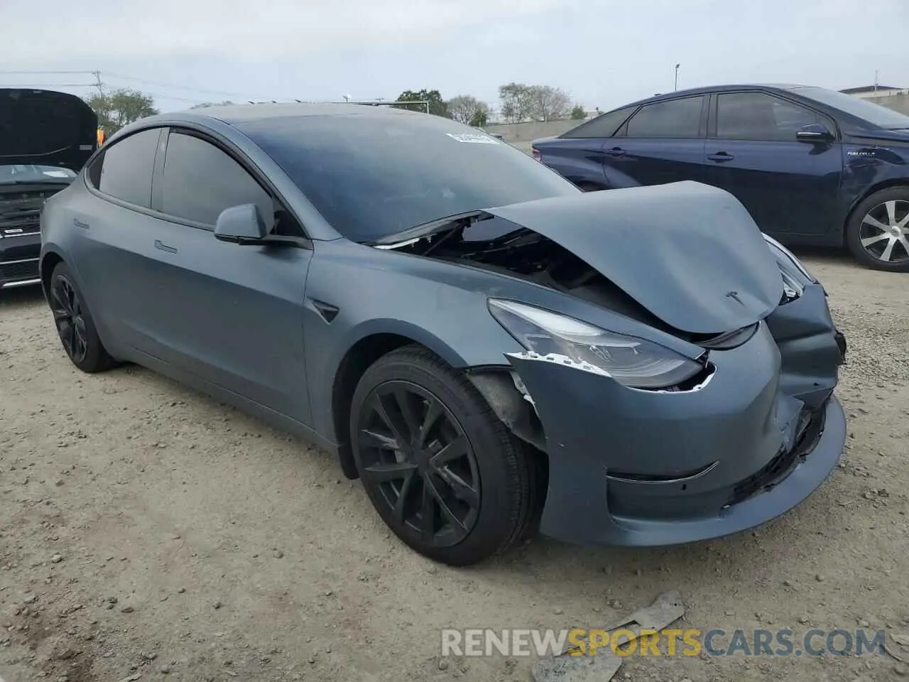 4 Photograph of a damaged car 5YJ3E1EB8MF006859 TESLA MODEL 3 2021