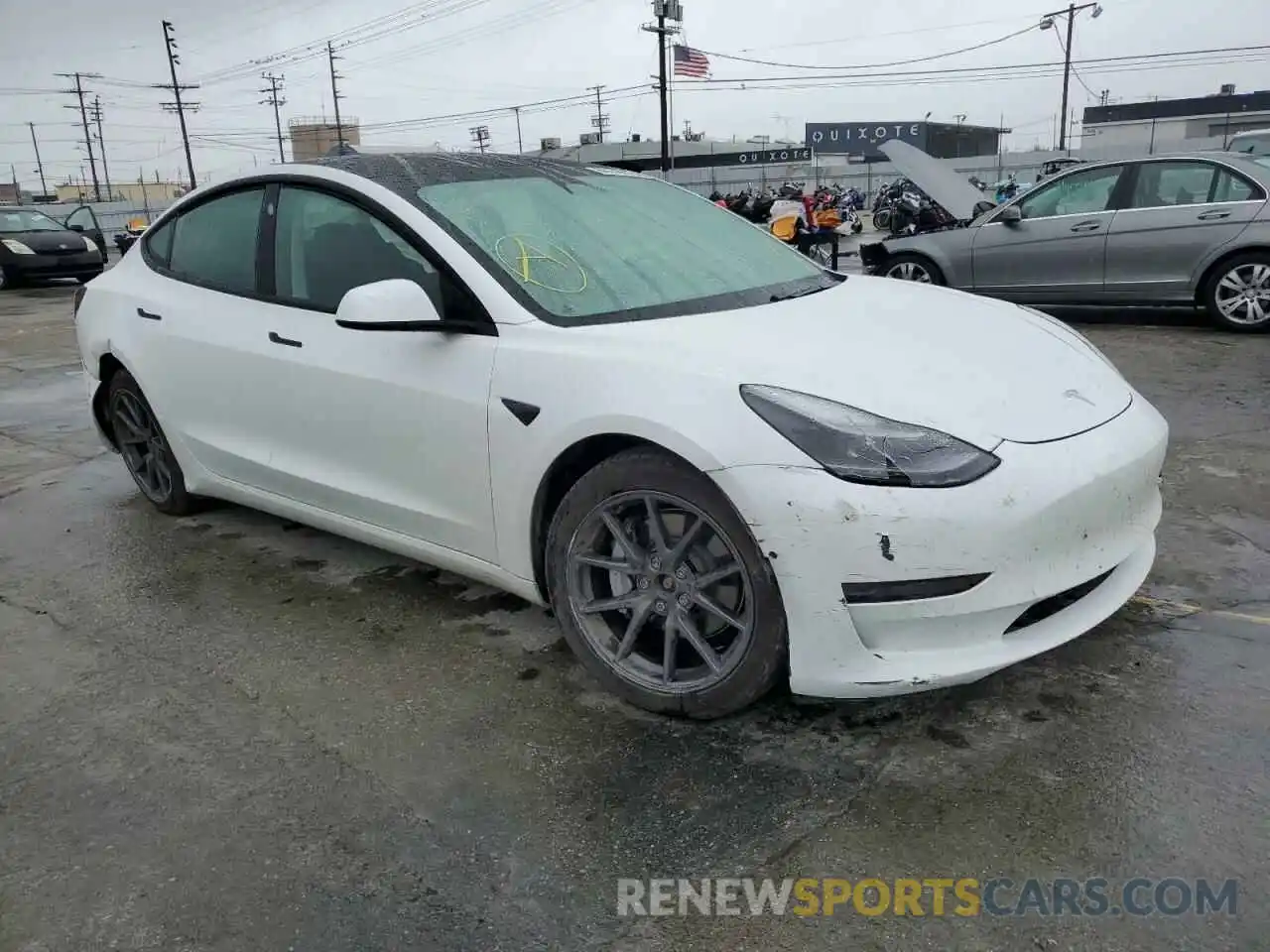 1 Photograph of a damaged car 5YJ3E1EB8MF010037 TESLA MODEL 3 2021