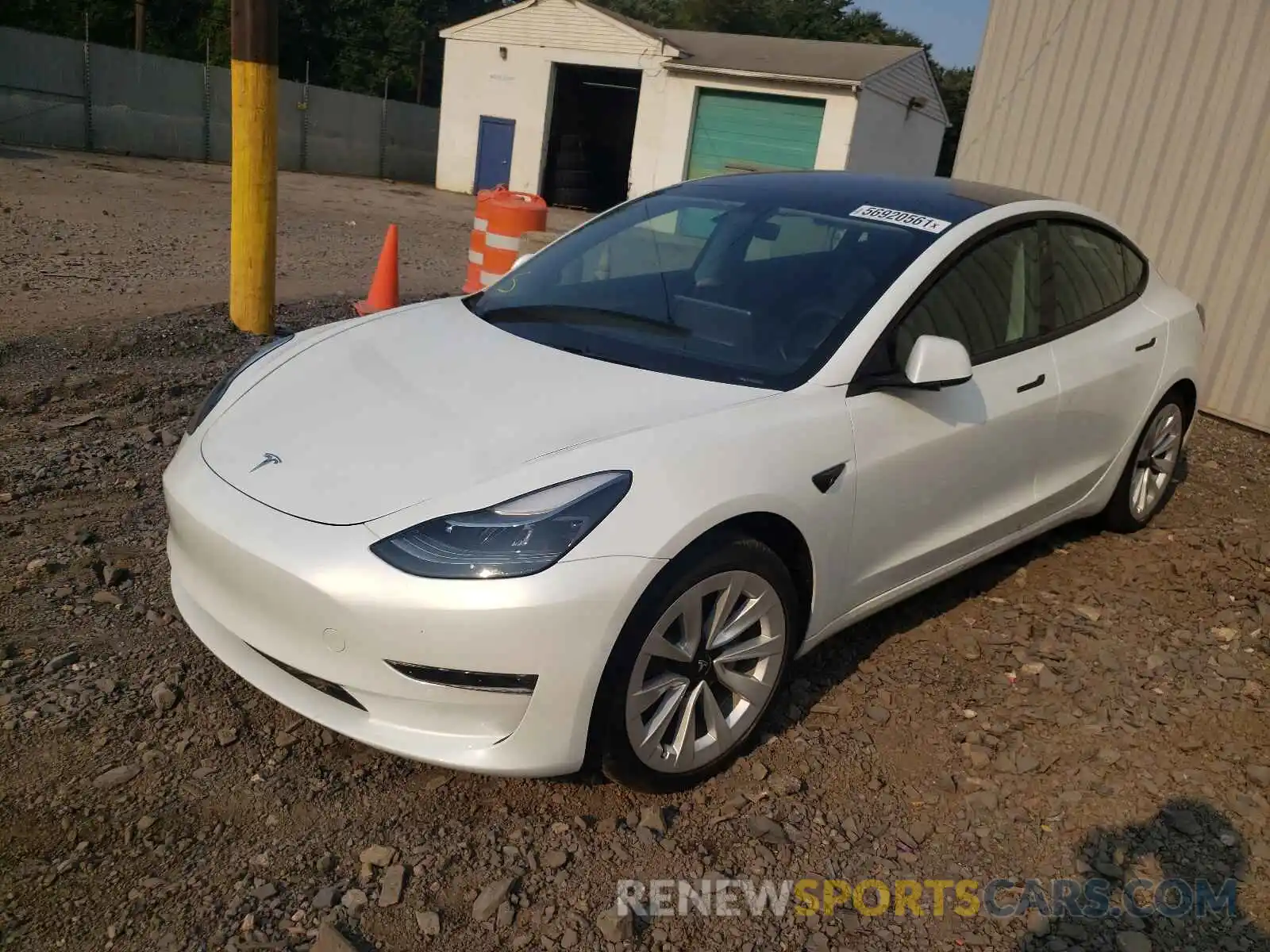 2 Photograph of a damaged car 5YJ3E1EB8MF015495 TESLA MODEL 3 2021