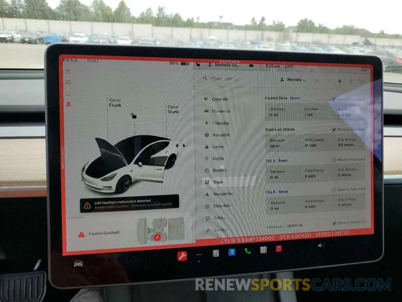 9 Photograph of a damaged car 5YJ3E1EB8MF034080 TESLA MODEL 3 2021