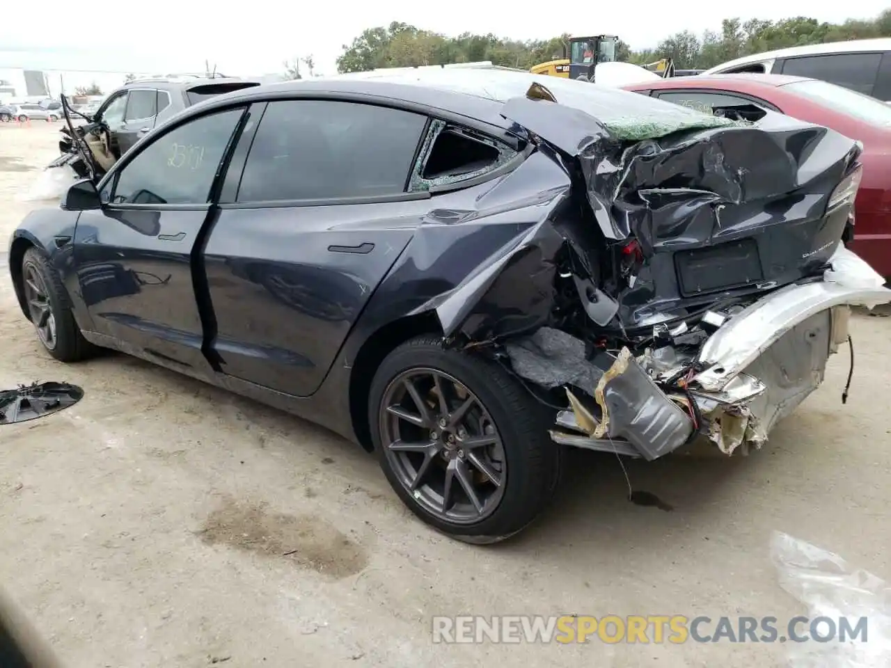 2 Photograph of a damaged car 5YJ3E1EB8MF035651 TESLA MODEL 3 2021