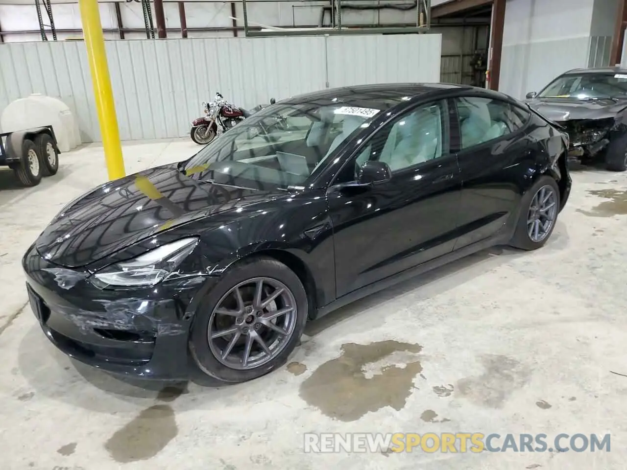 1 Photograph of a damaged car 5YJ3E1EB8MF048996 TESLA MODEL 3 2021
