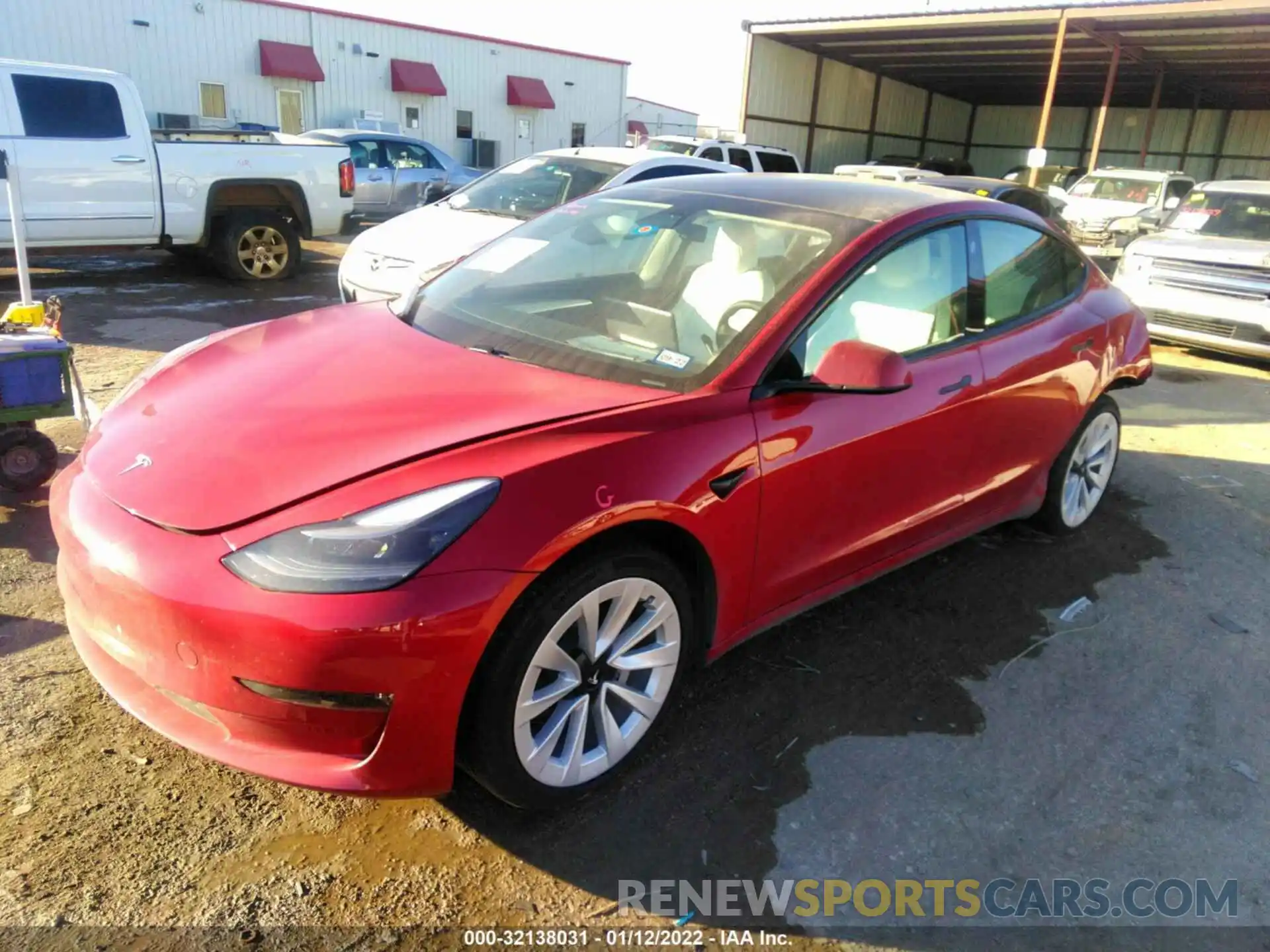 2 Photograph of a damaged car 5YJ3E1EB8MF059738 TESLA MODEL 3 2021