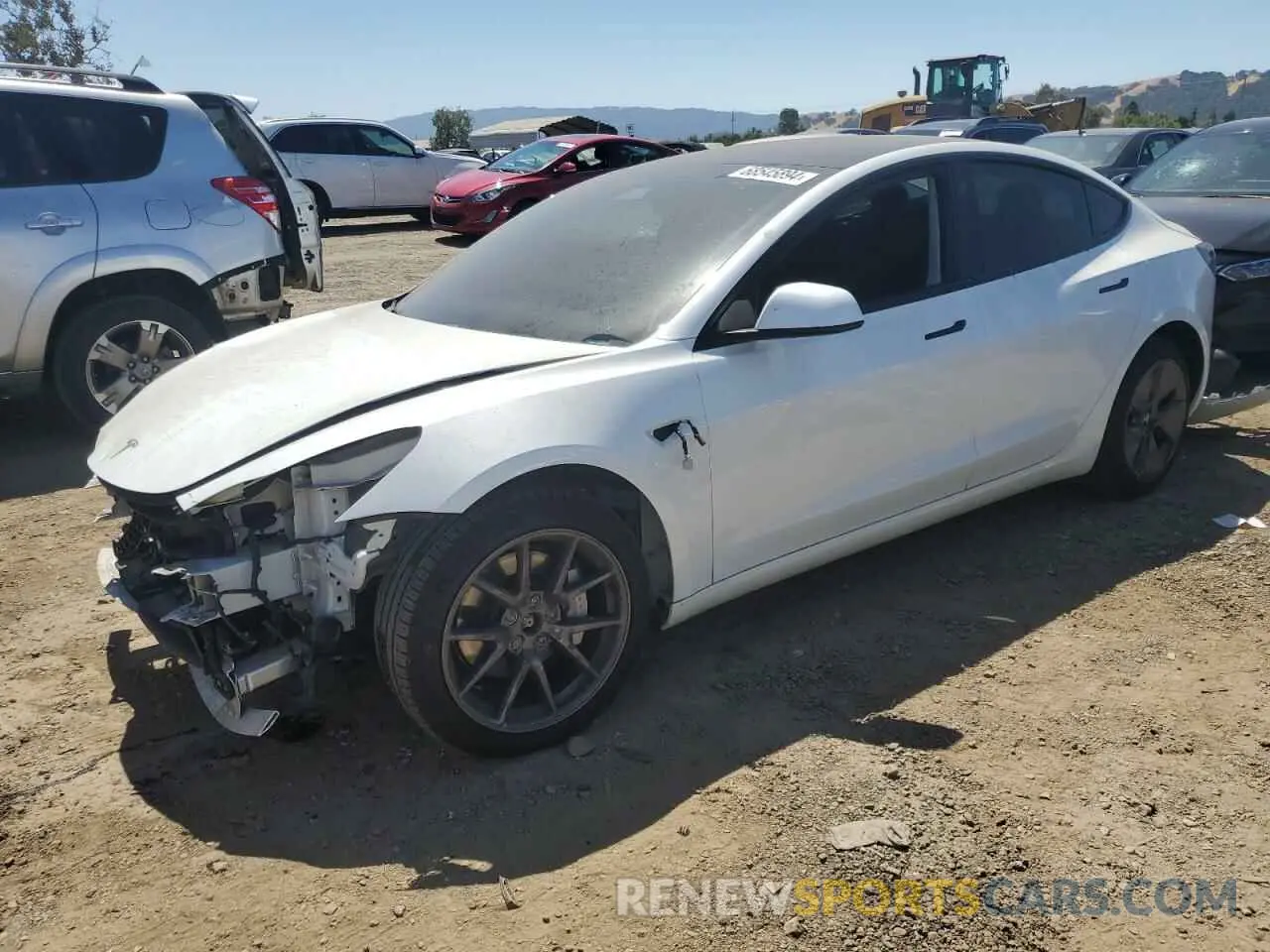 1 Photograph of a damaged car 5YJ3E1EB8MF060260 TESLA MODEL 3 2021