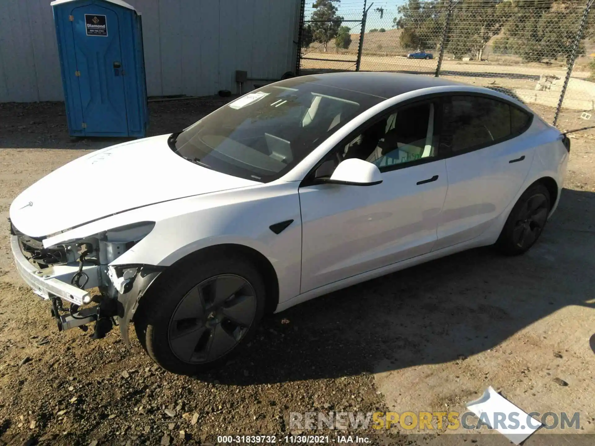 2 Photograph of a damaged car 5YJ3E1EB8MF071632 TESLA MODEL 3 2021