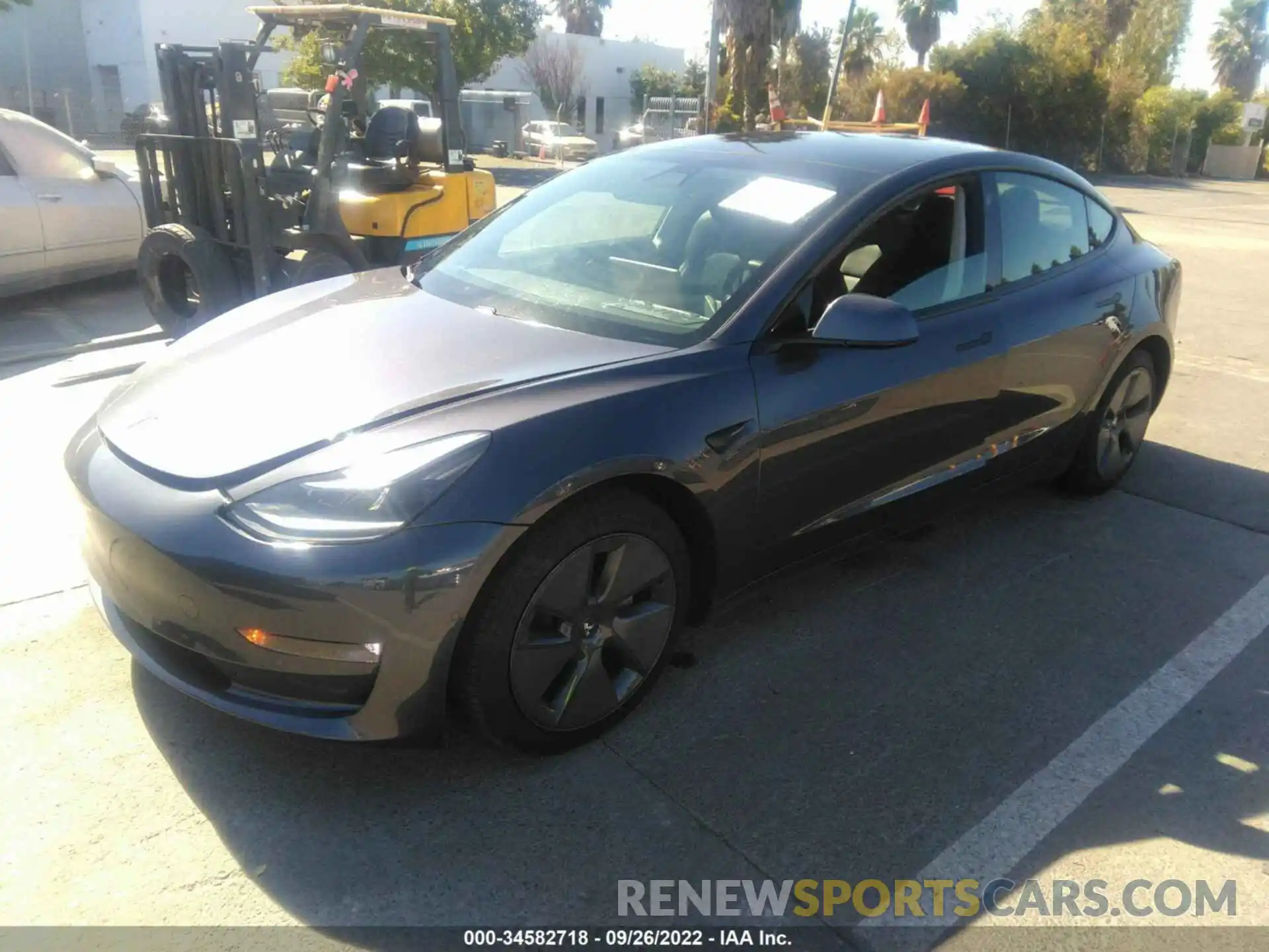 2 Photograph of a damaged car 5YJ3E1EB8MF077110 TESLA MODEL 3 2021