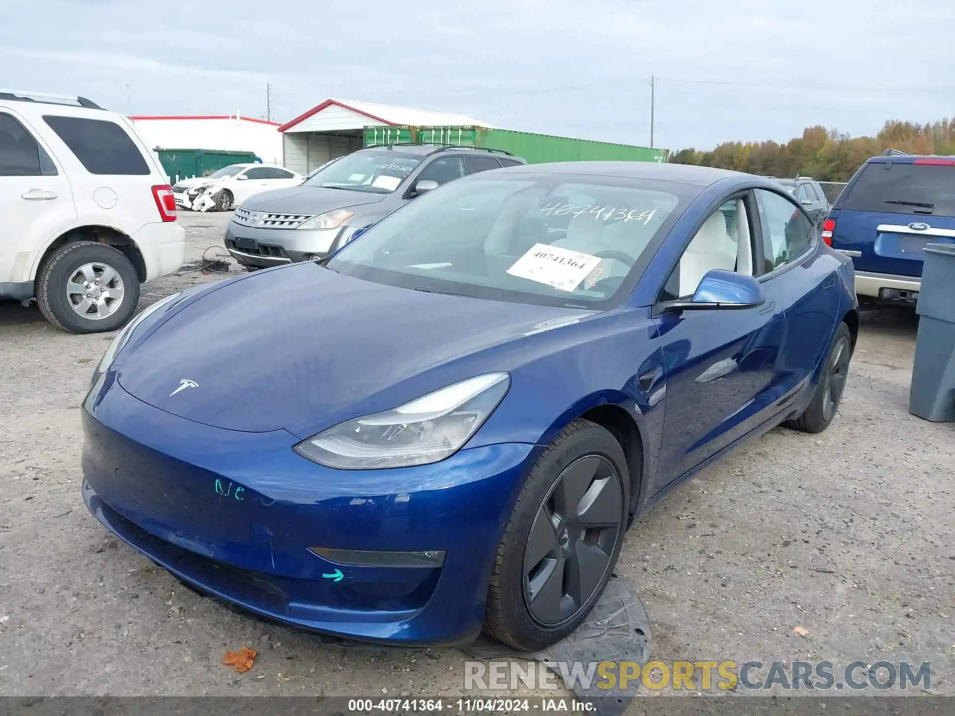 2 Photograph of a damaged car 5YJ3E1EB8MF079505 TESLA MODEL 3 2021