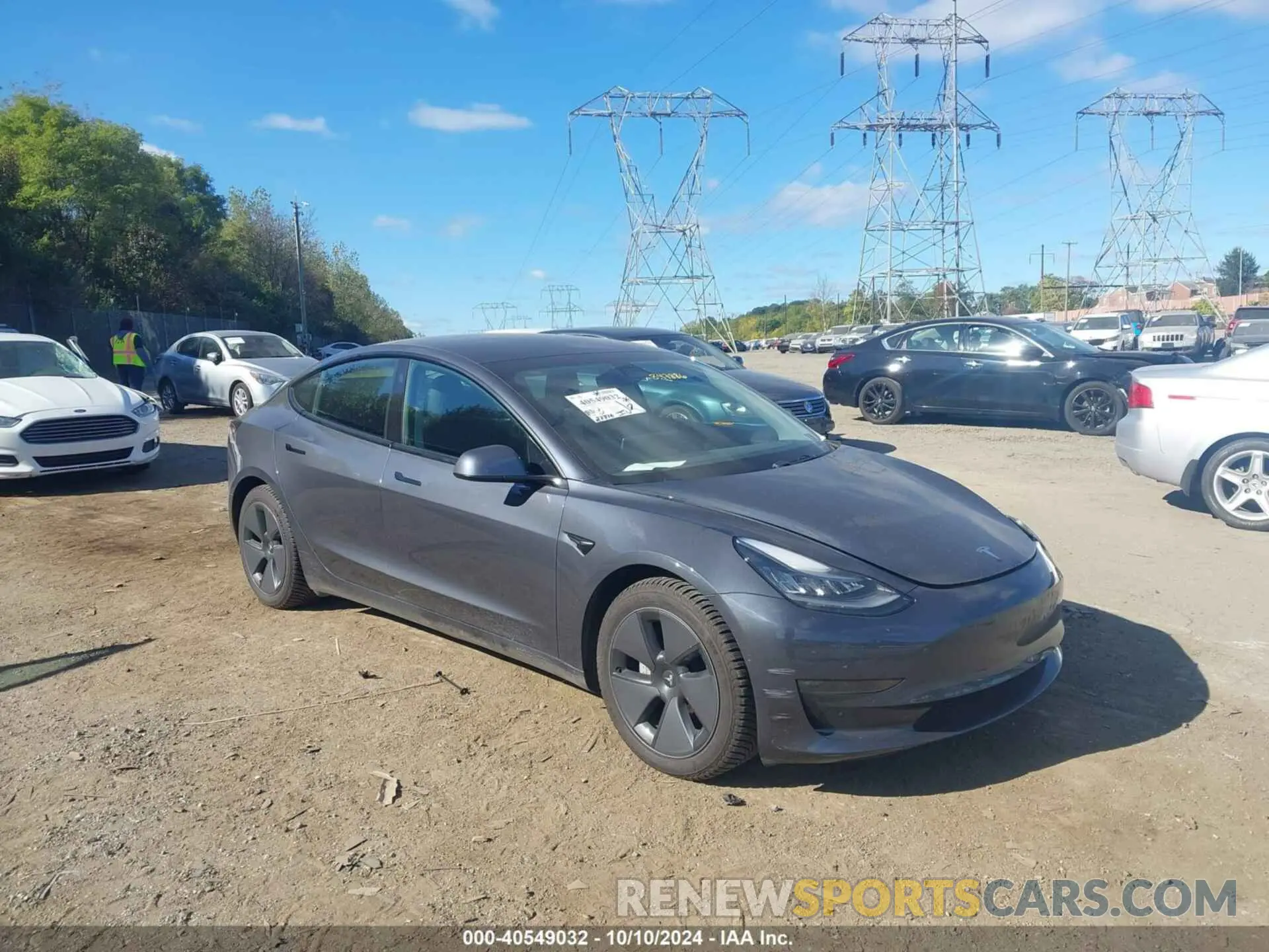 1 Photograph of a damaged car 5YJ3E1EB8MF847886 TESLA MODEL 3 2021