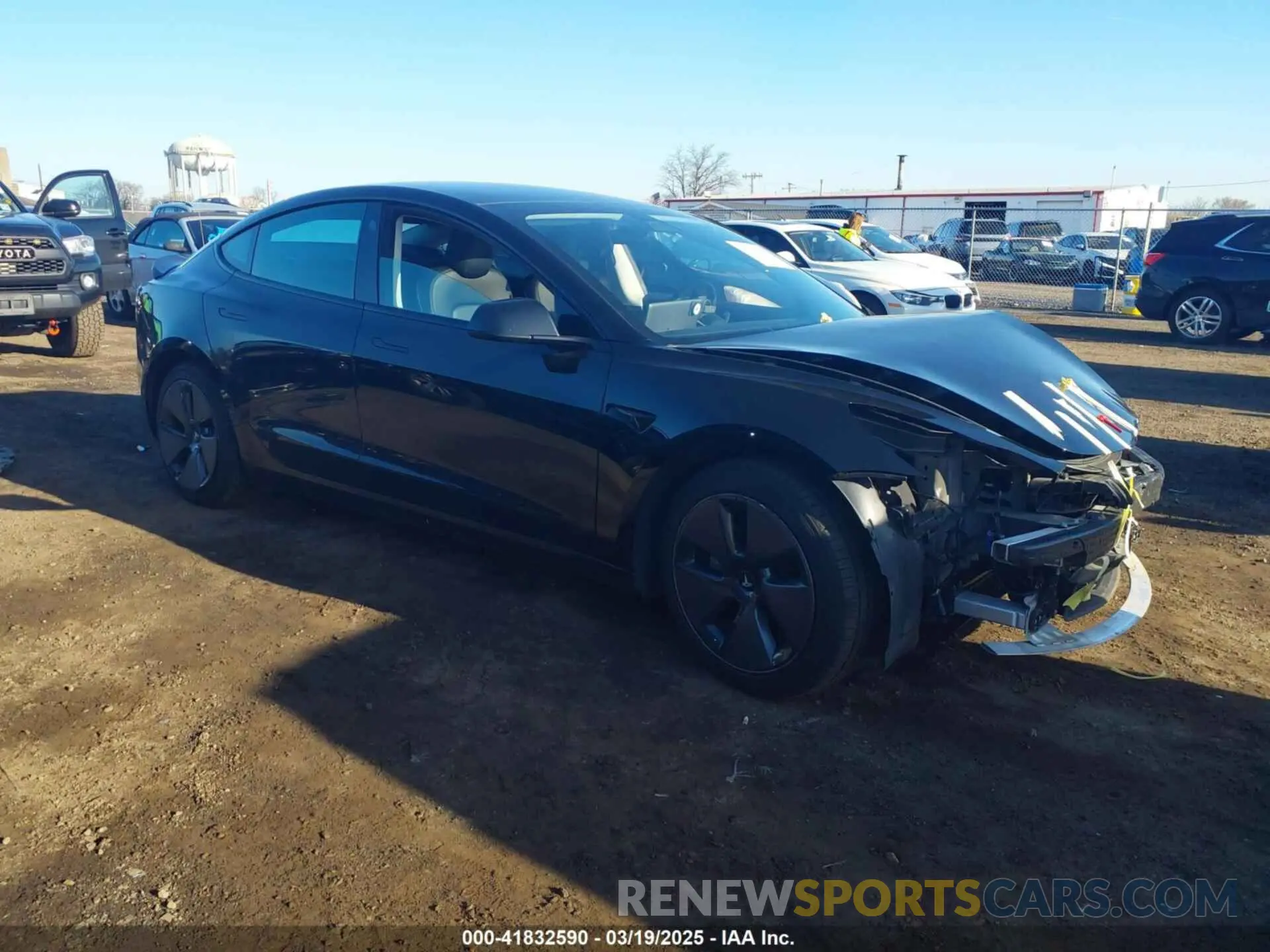 1 Photograph of a damaged car 5YJ3E1EB8MF855227 TESLA MODEL 3 2021