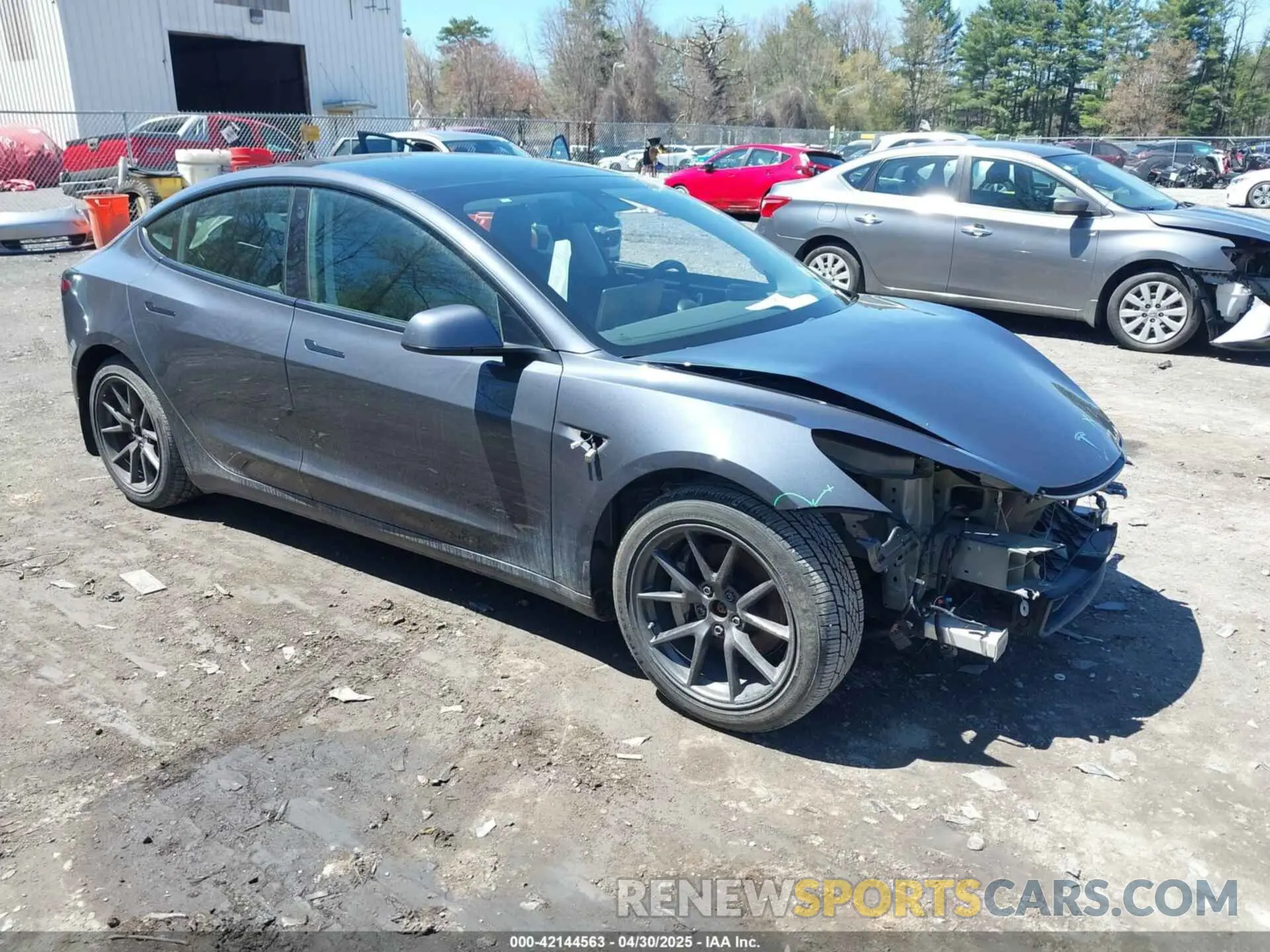 1 Photograph of a damaged car 5YJ3E1EB8MF862002 TESLA MODEL 3 2021