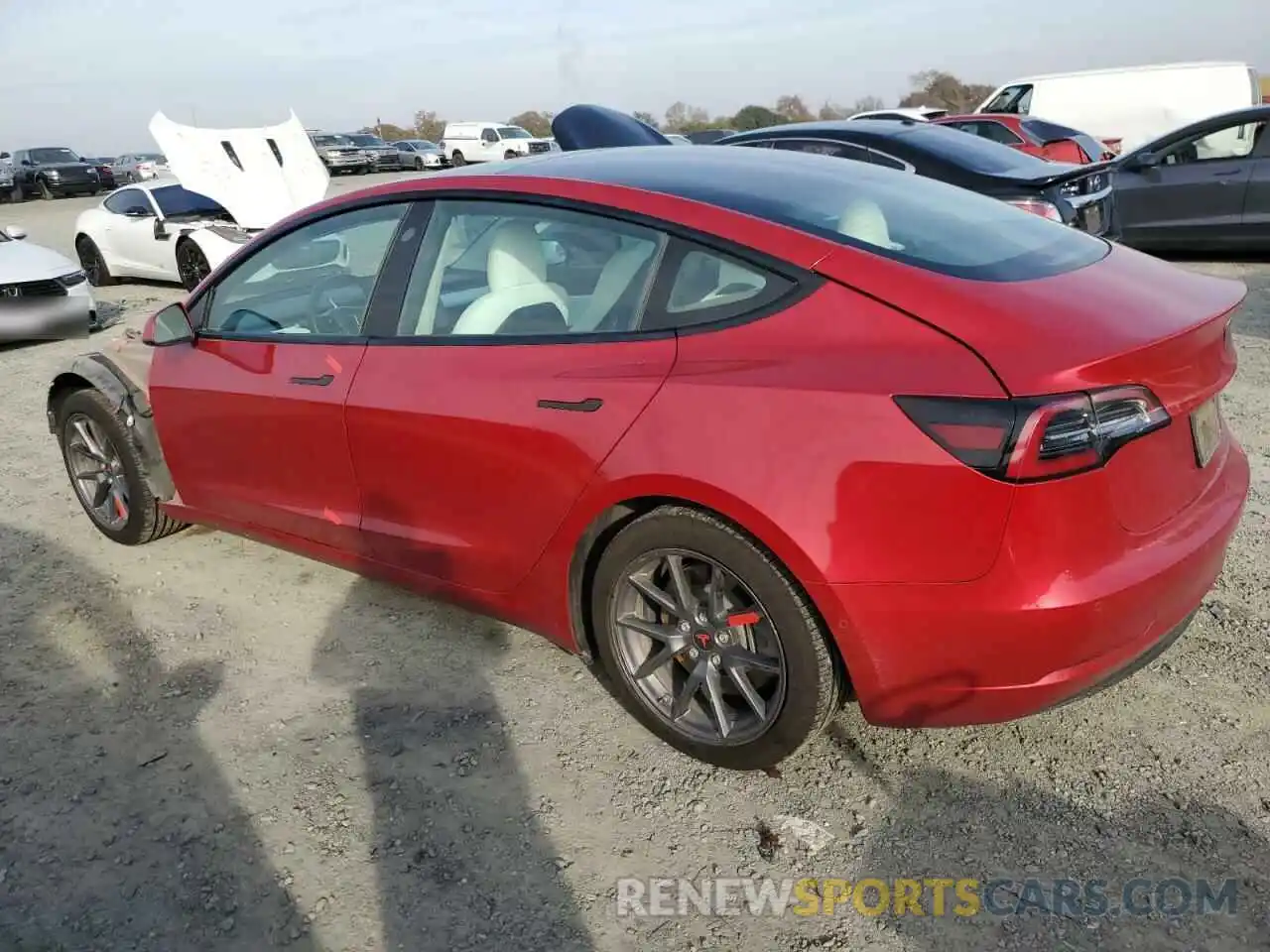 2 Photograph of a damaged car 5YJ3E1EB8MF863652 TESLA MODEL 3 2021