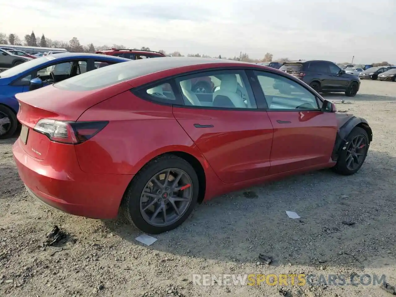 3 Photograph of a damaged car 5YJ3E1EB8MF863652 TESLA MODEL 3 2021