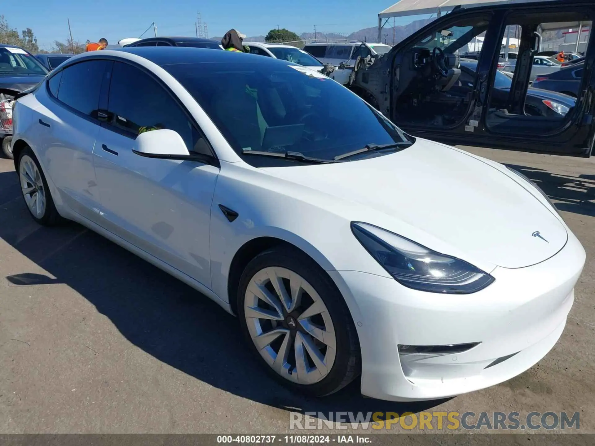 1 Photograph of a damaged car 5YJ3E1EB8MF868916 TESLA MODEL 3 2021