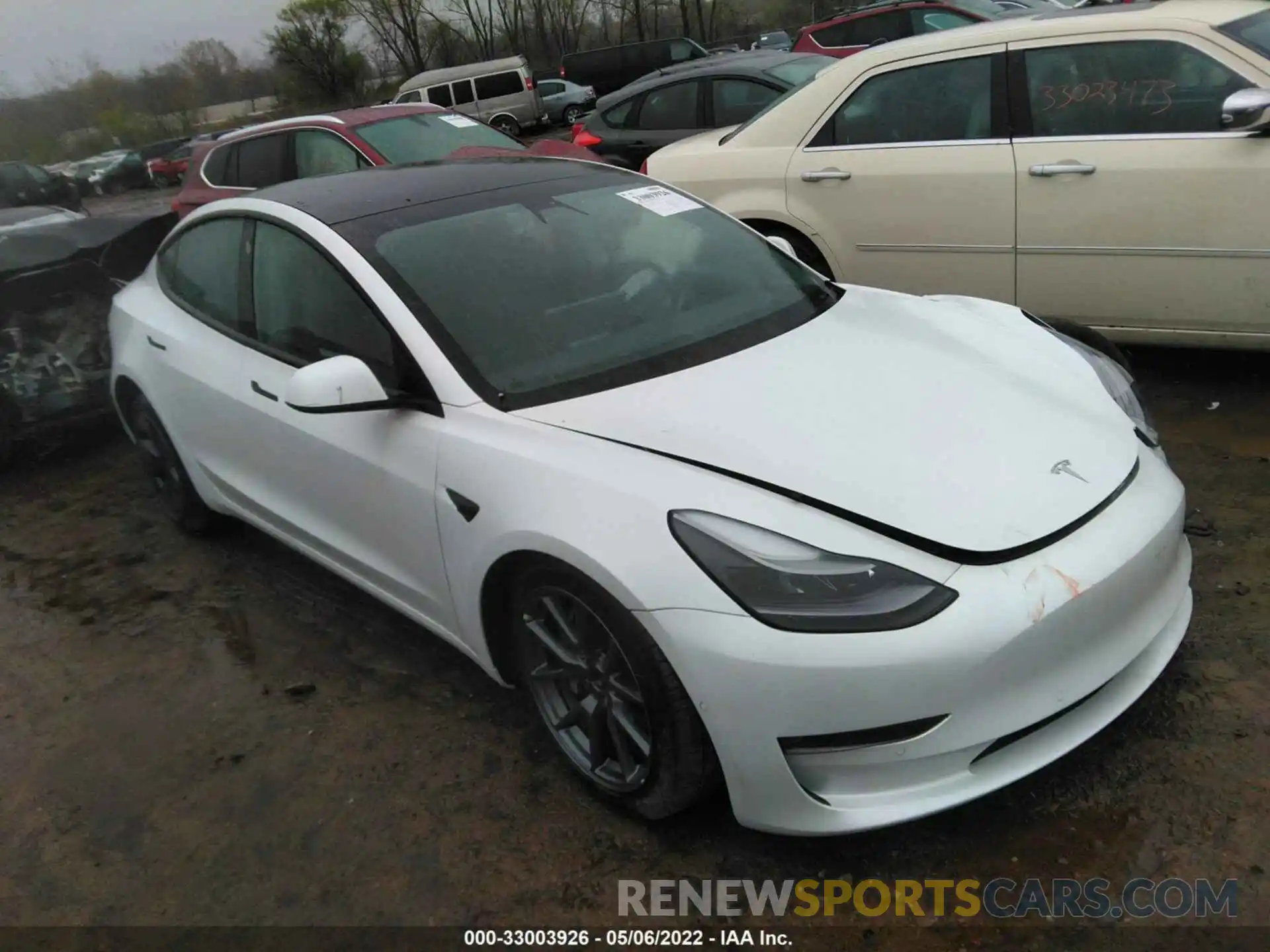 1 Photograph of a damaged car 5YJ3E1EB8MF872366 TESLA MODEL 3 2021