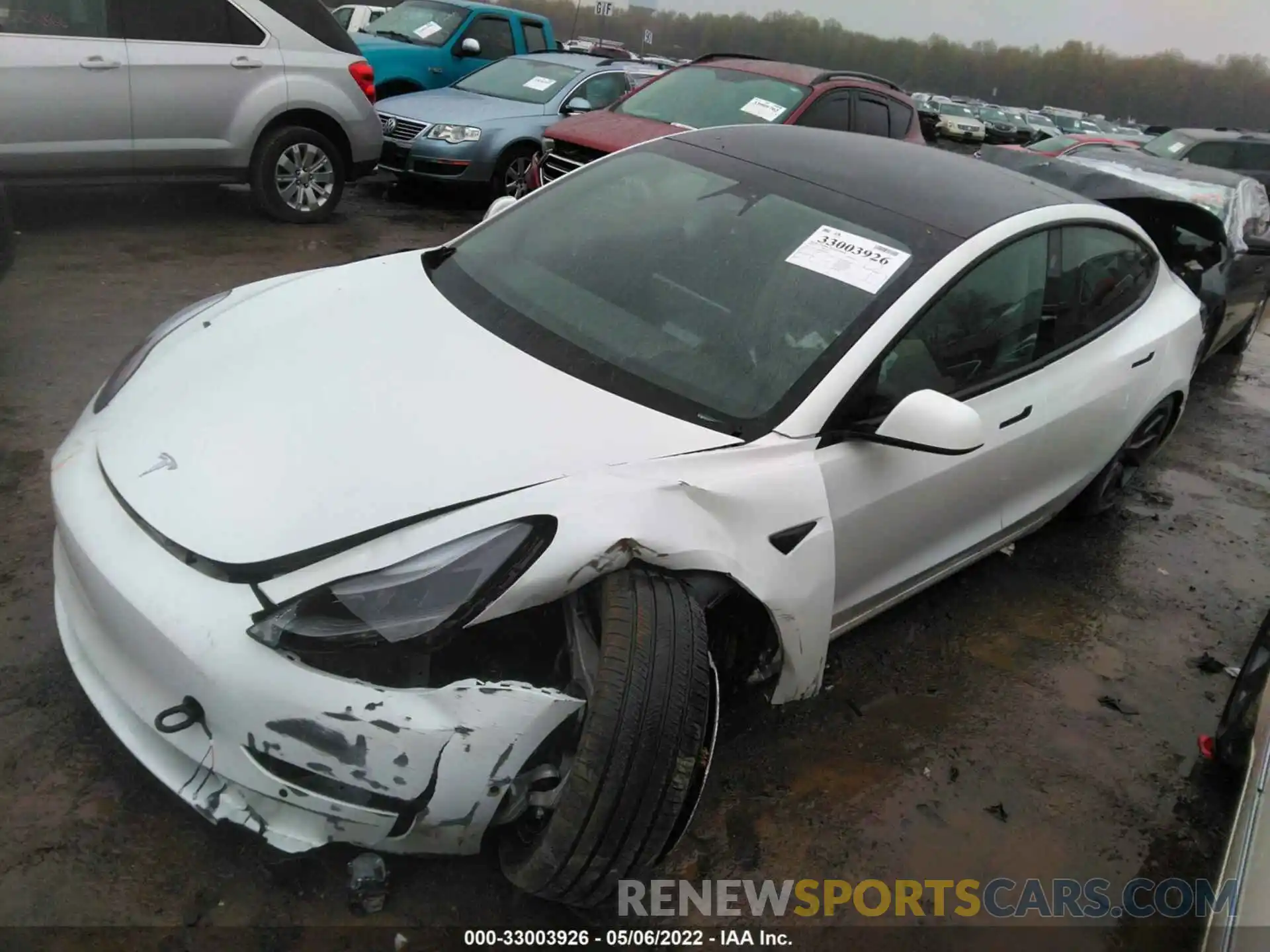 2 Photograph of a damaged car 5YJ3E1EB8MF872366 TESLA MODEL 3 2021