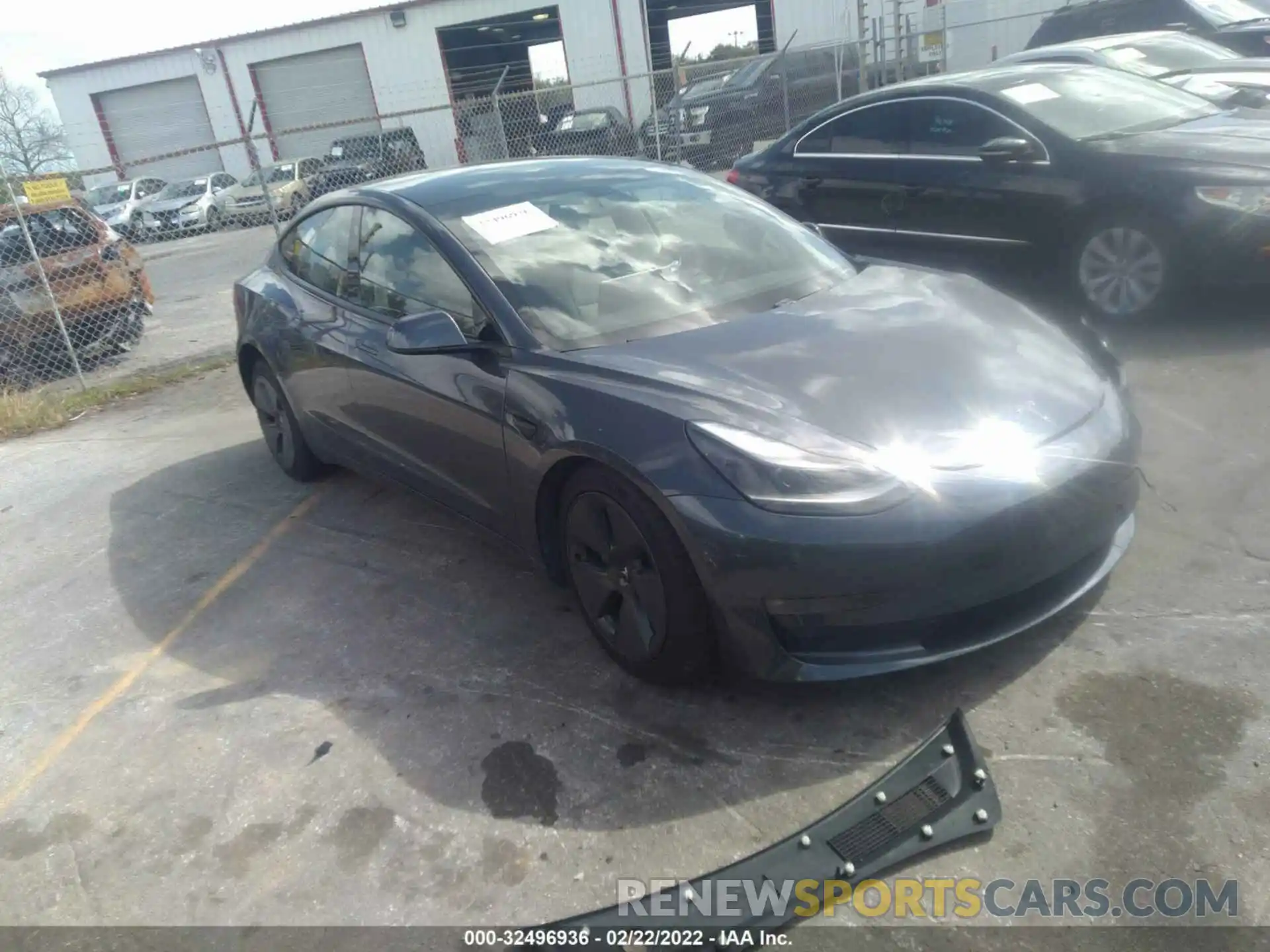 1 Photograph of a damaged car 5YJ3E1EB8MF902563 TESLA MODEL 3 2021