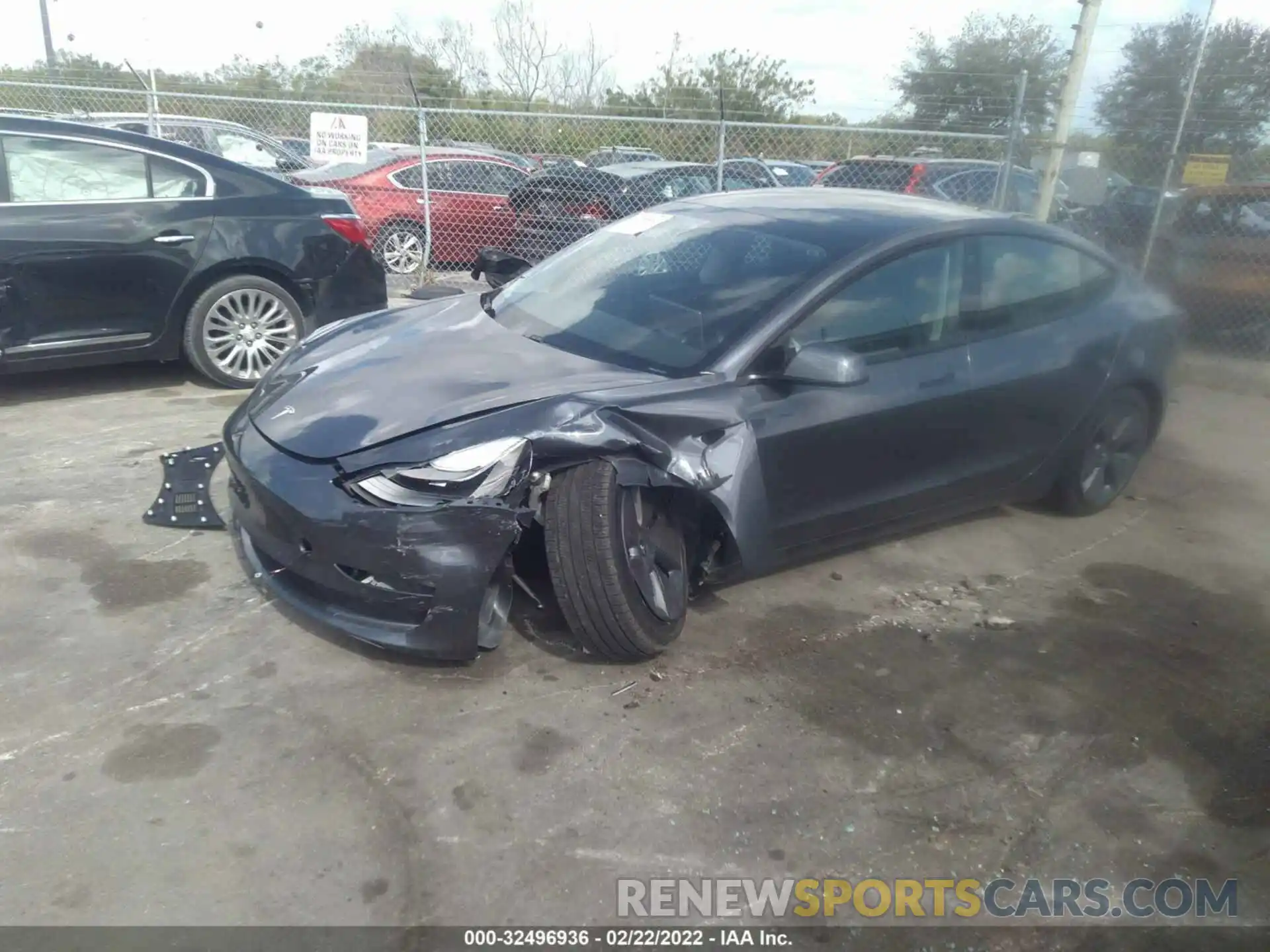 2 Photograph of a damaged car 5YJ3E1EB8MF902563 TESLA MODEL 3 2021