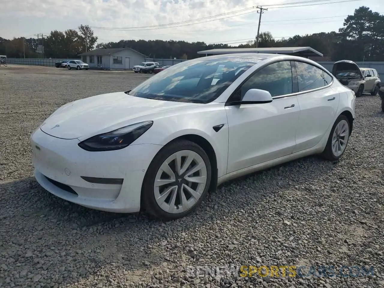 1 Photograph of a damaged car 5YJ3E1EB8MF924353 TESLA MODEL 3 2021