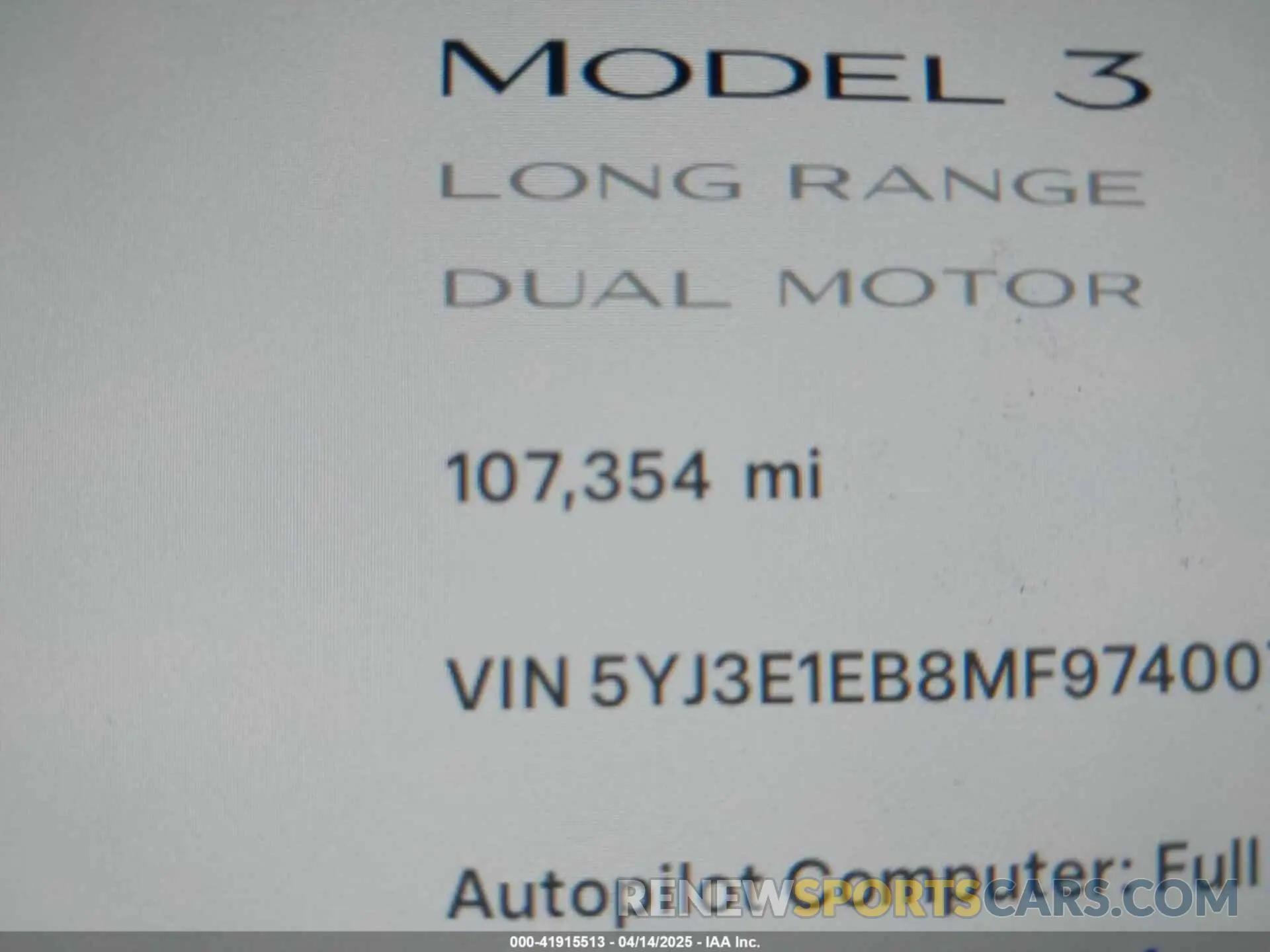 7 Photograph of a damaged car 5YJ3E1EB8MF974007 TESLA MODEL 3 2021