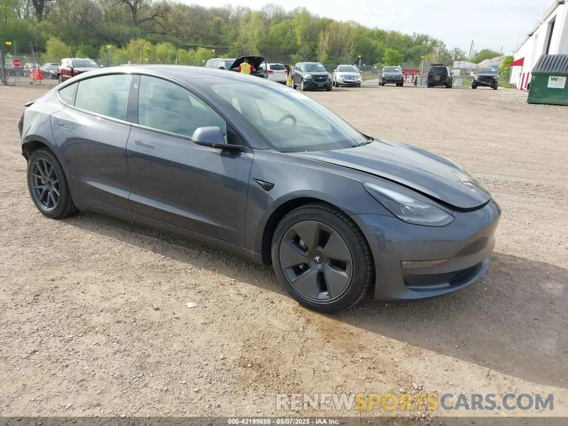 1 Photograph of a damaged car 5YJ3E1EB8MF979224 TESLA MODEL 3 2021
