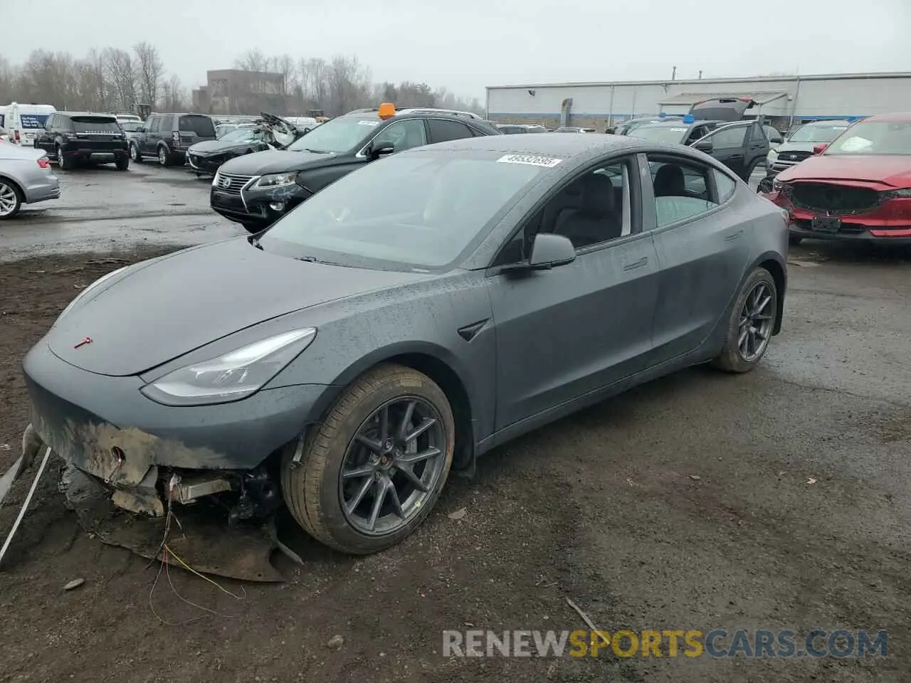 1 Photograph of a damaged car 5YJ3E1EB8MF983905 TESLA MODEL 3 2021