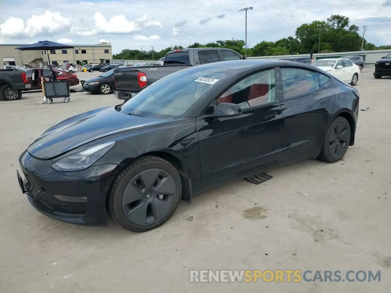 1 Photograph of a damaged car 5YJ3E1EB9MF006708 TESLA MODEL 3 2021
