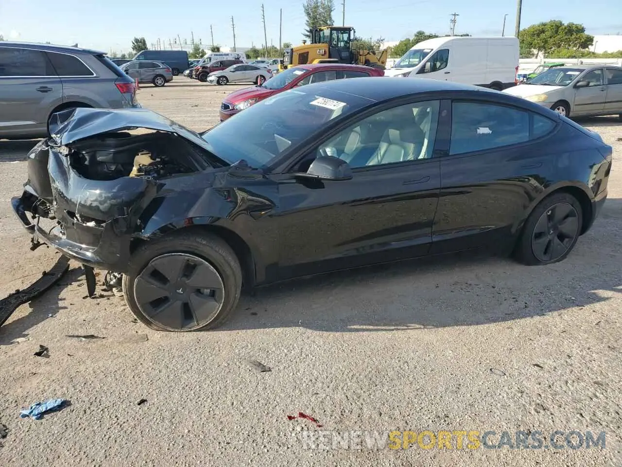 1 Photograph of a damaged car 5YJ3E1EB9MF014789 TESLA MODEL 3 2021