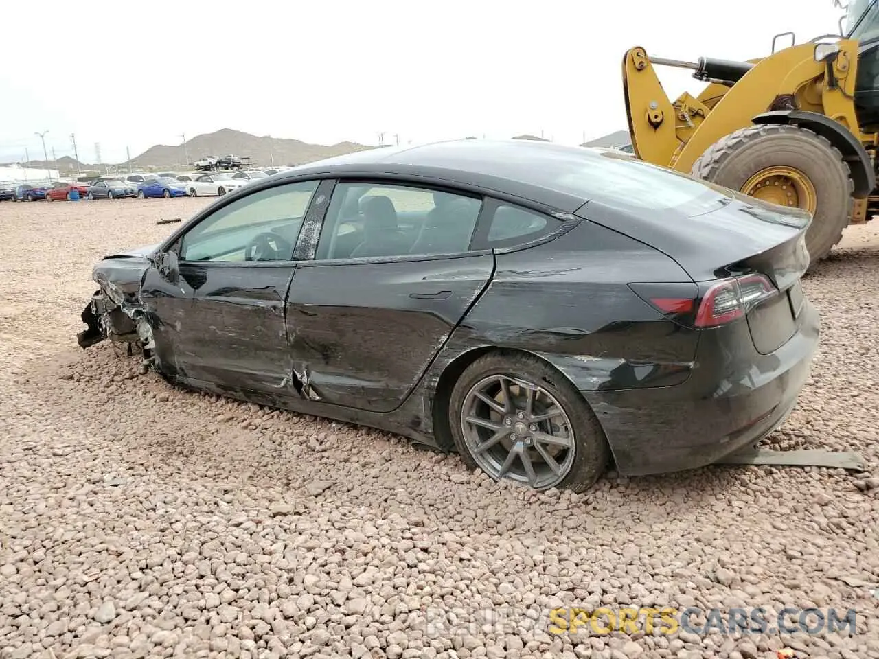 2 Photograph of a damaged car 5YJ3E1EB9MF032810 TESLA MODEL 3 2021