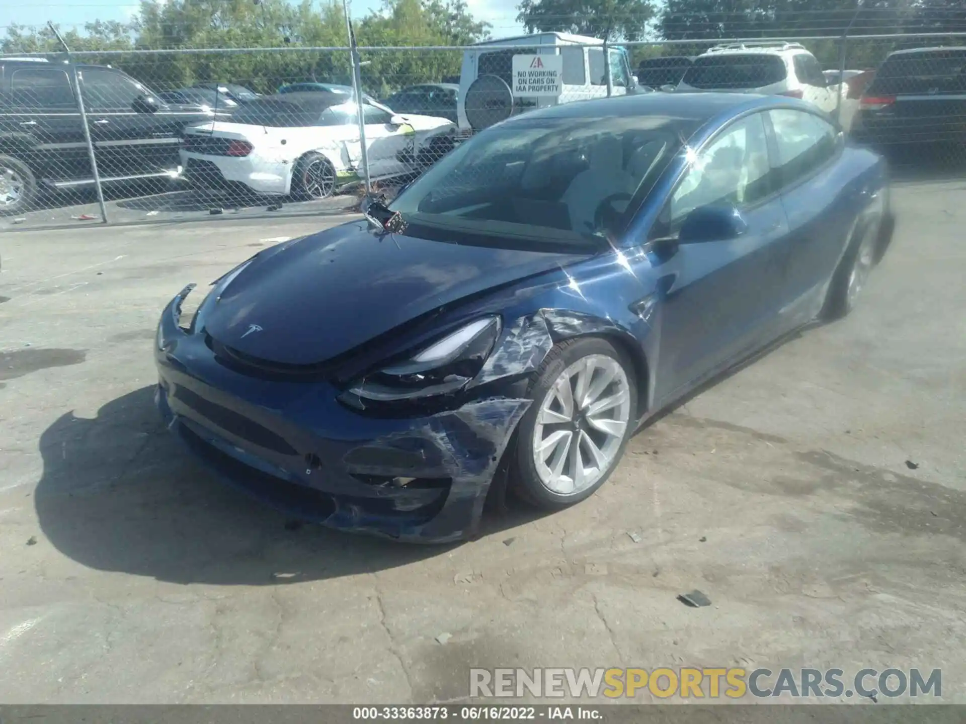 2 Photograph of a damaged car 5YJ3E1EB9MF035755 TESLA MODEL 3 2021