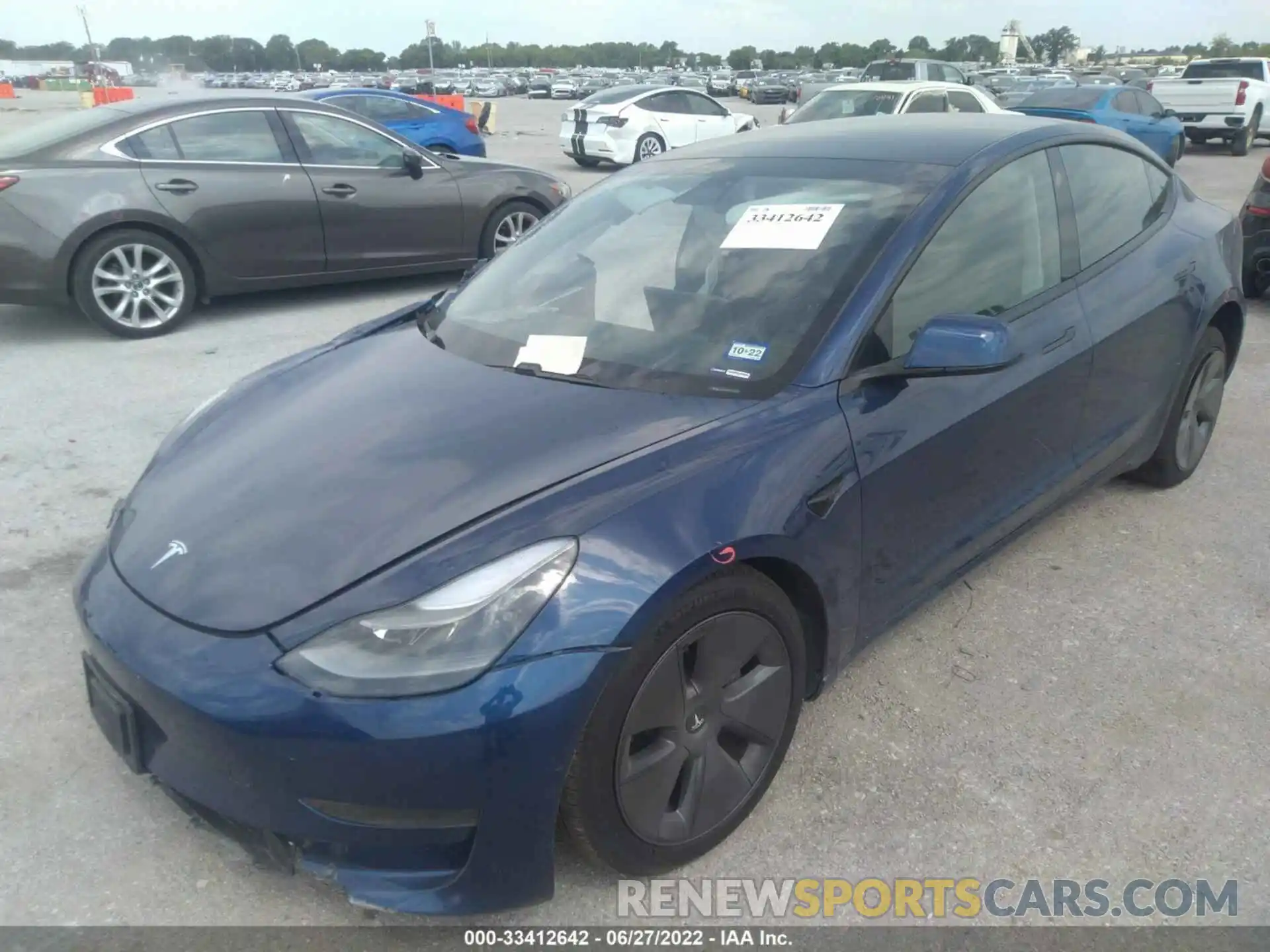 2 Photograph of a damaged car 5YJ3E1EB9MF054855 TESLA MODEL 3 2021