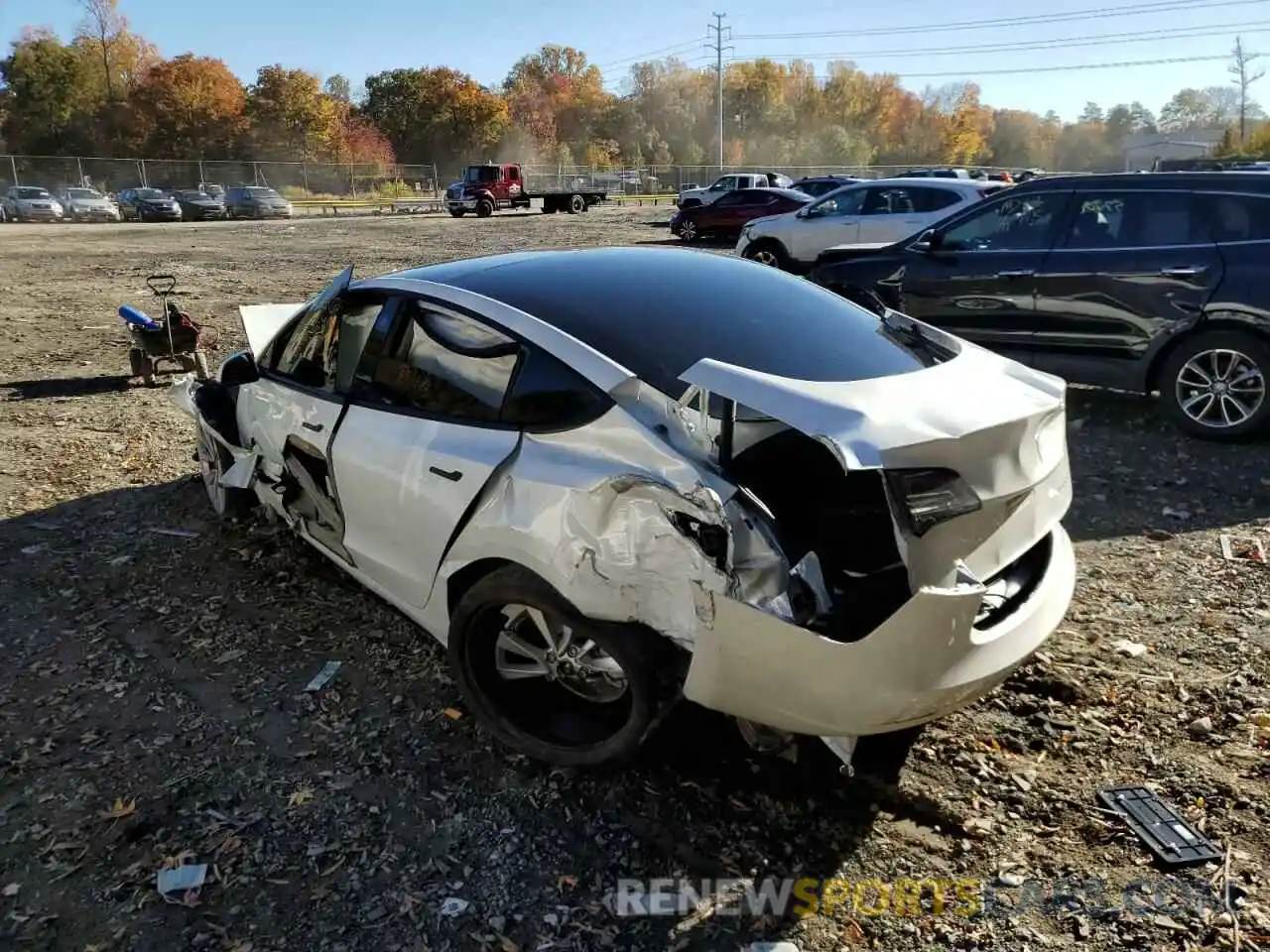 3 Photograph of a damaged car 5YJ3E1EB9MF083806 TESLA MODEL 3 2021