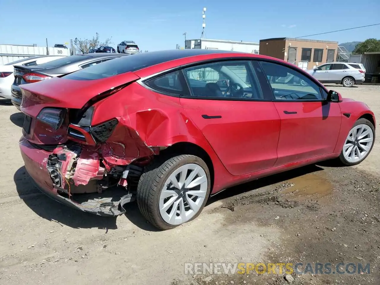 3 Photograph of a damaged car 5YJ3E1EB9MF085829 TESLA MODEL 3 2021