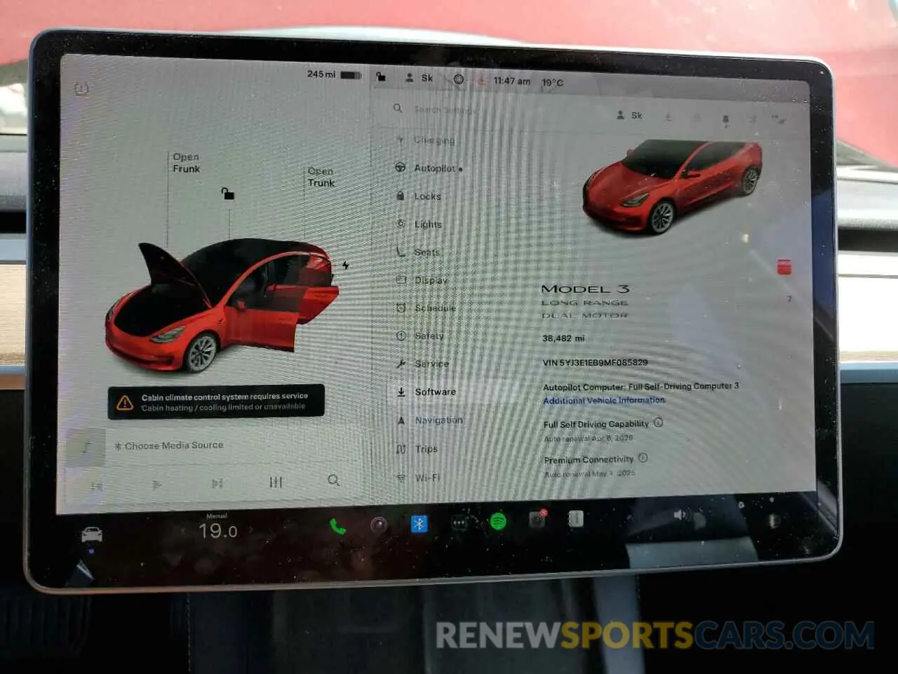 9 Photograph of a damaged car 5YJ3E1EB9MF085829 TESLA MODEL 3 2021