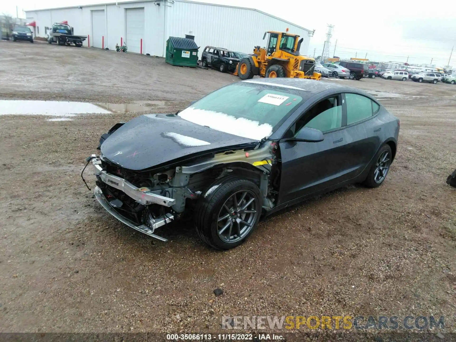 2 Photograph of a damaged car 5YJ3E1EB9MF853177 TESLA MODEL 3 2021