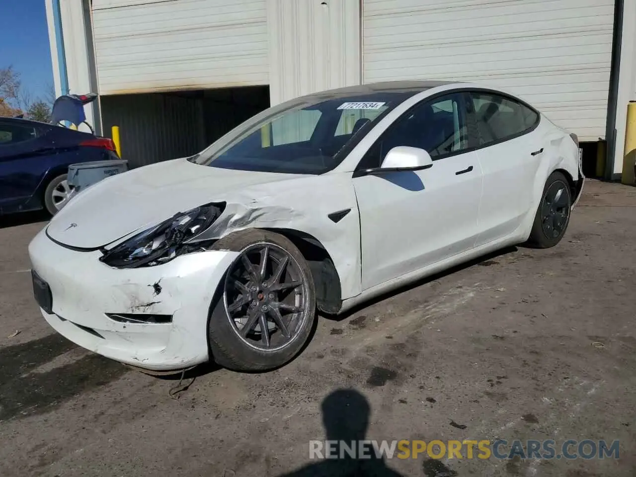 1 Photograph of a damaged car 5YJ3E1EB9MF869685 TESLA MODEL 3 2021