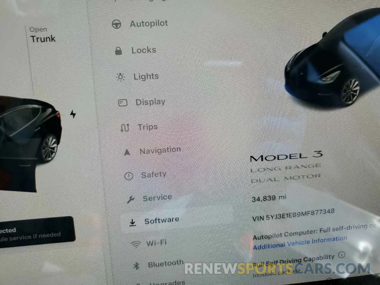 9 Photograph of a damaged car 5YJ3E1EB9MF877348 TESLA MODEL 3 2021