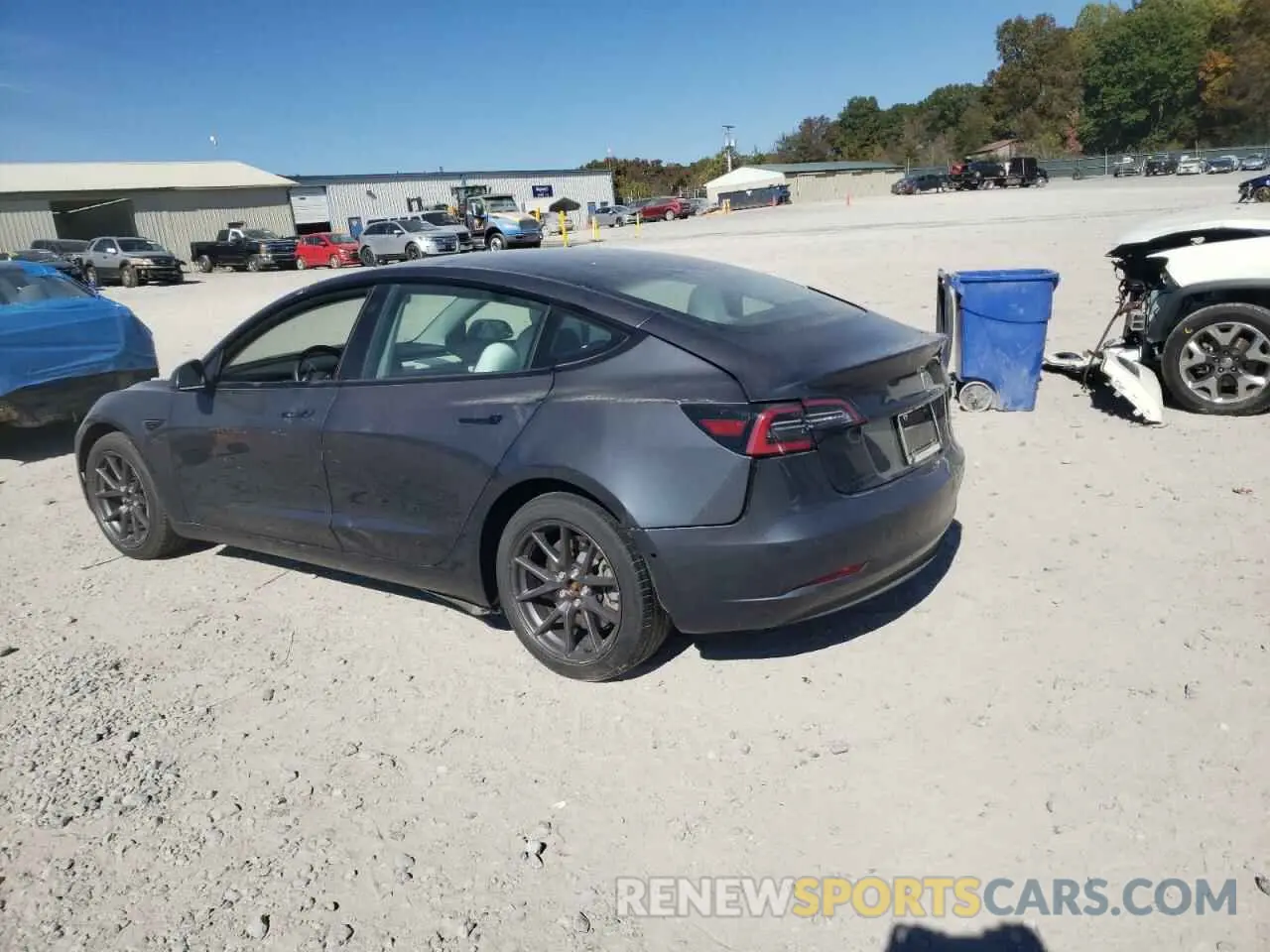 2 Photograph of a damaged car 5YJ3E1EB9MF903060 TESLA MODEL 3 2021