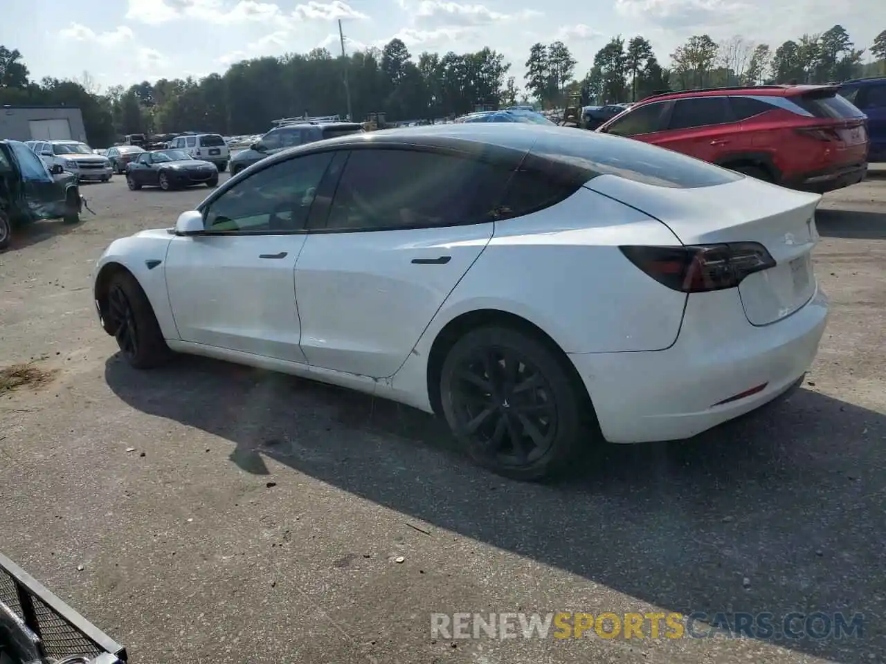 2 Photograph of a damaged car 5YJ3E1EB9MF923793 TESLA MODEL 3 2021