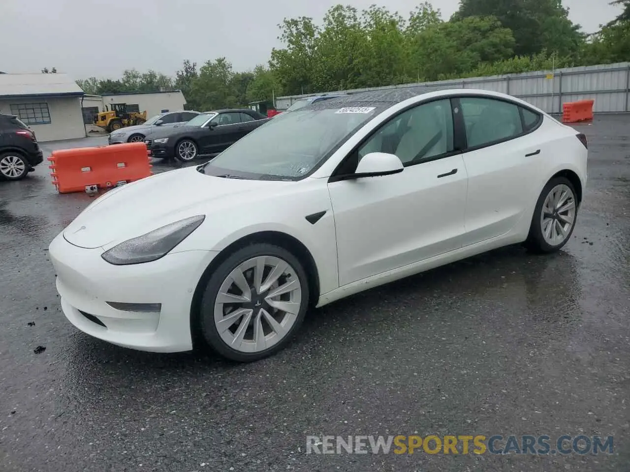 1 Photograph of a damaged car 5YJ3E1EB9MF975490 TESLA MODEL 3 2021