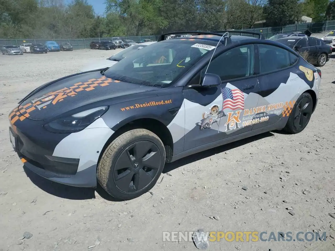 1 Photograph of a damaged car 5YJ3E1EB9MF988336 TESLA MODEL 3 2021