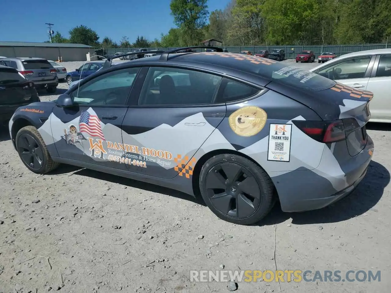 2 Photograph of a damaged car 5YJ3E1EB9MF988336 TESLA MODEL 3 2021