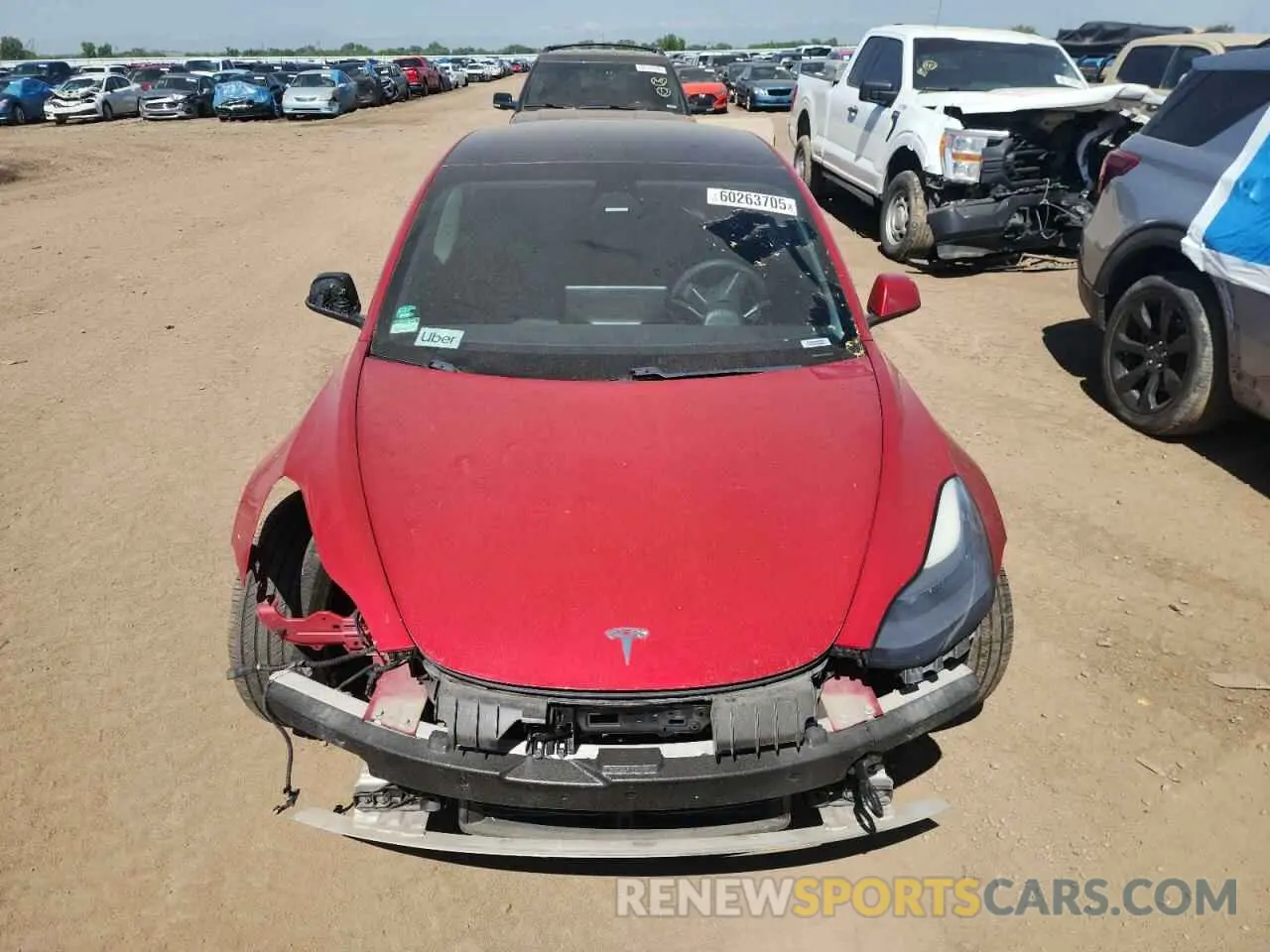 5 Photograph of a damaged car 5YJ3E1EB9MF990054 TESLA MODEL 3 2021