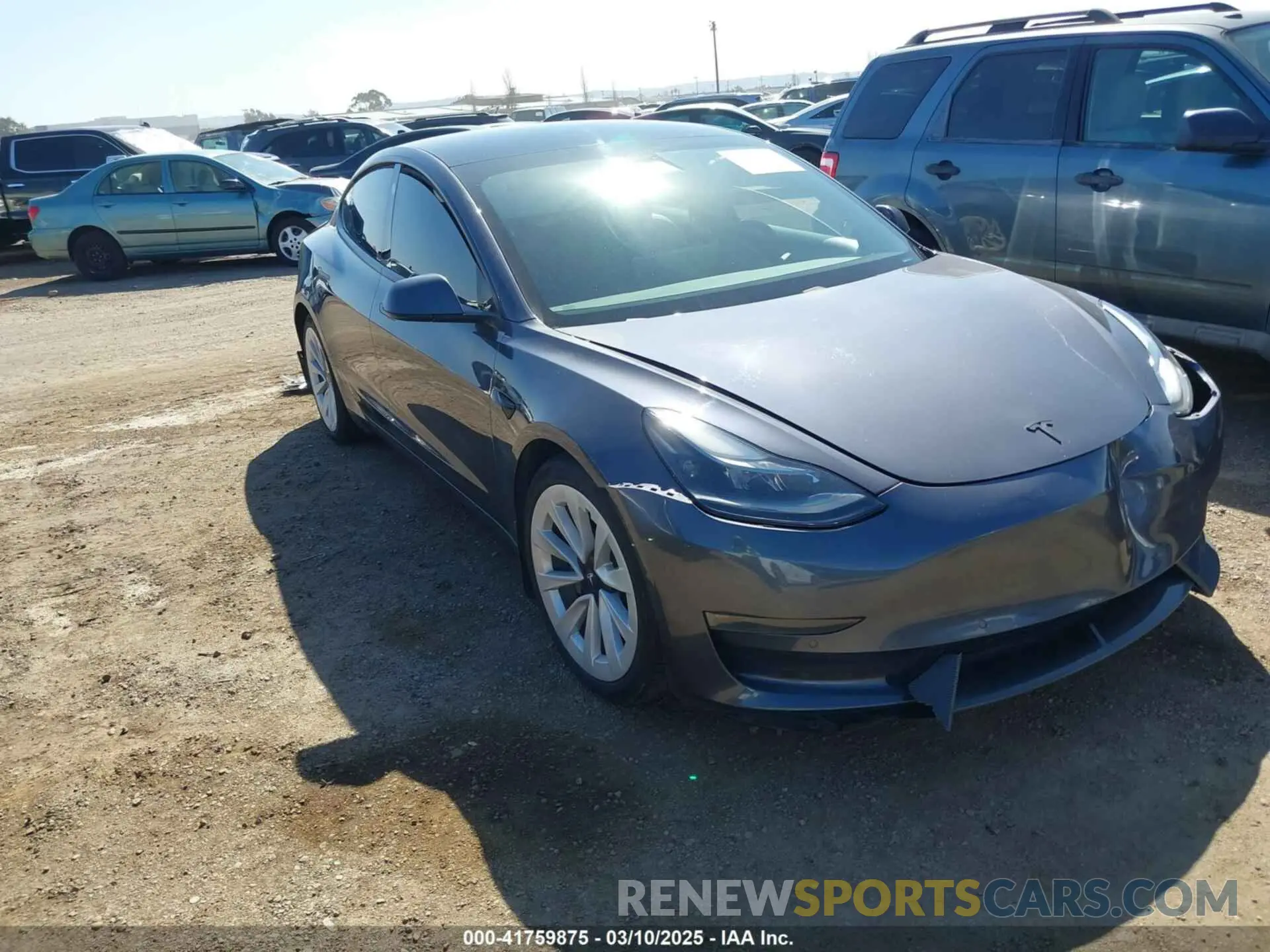 1 Photograph of a damaged car 5YJ3E1EB9MF997442 TESLA MODEL 3 2021