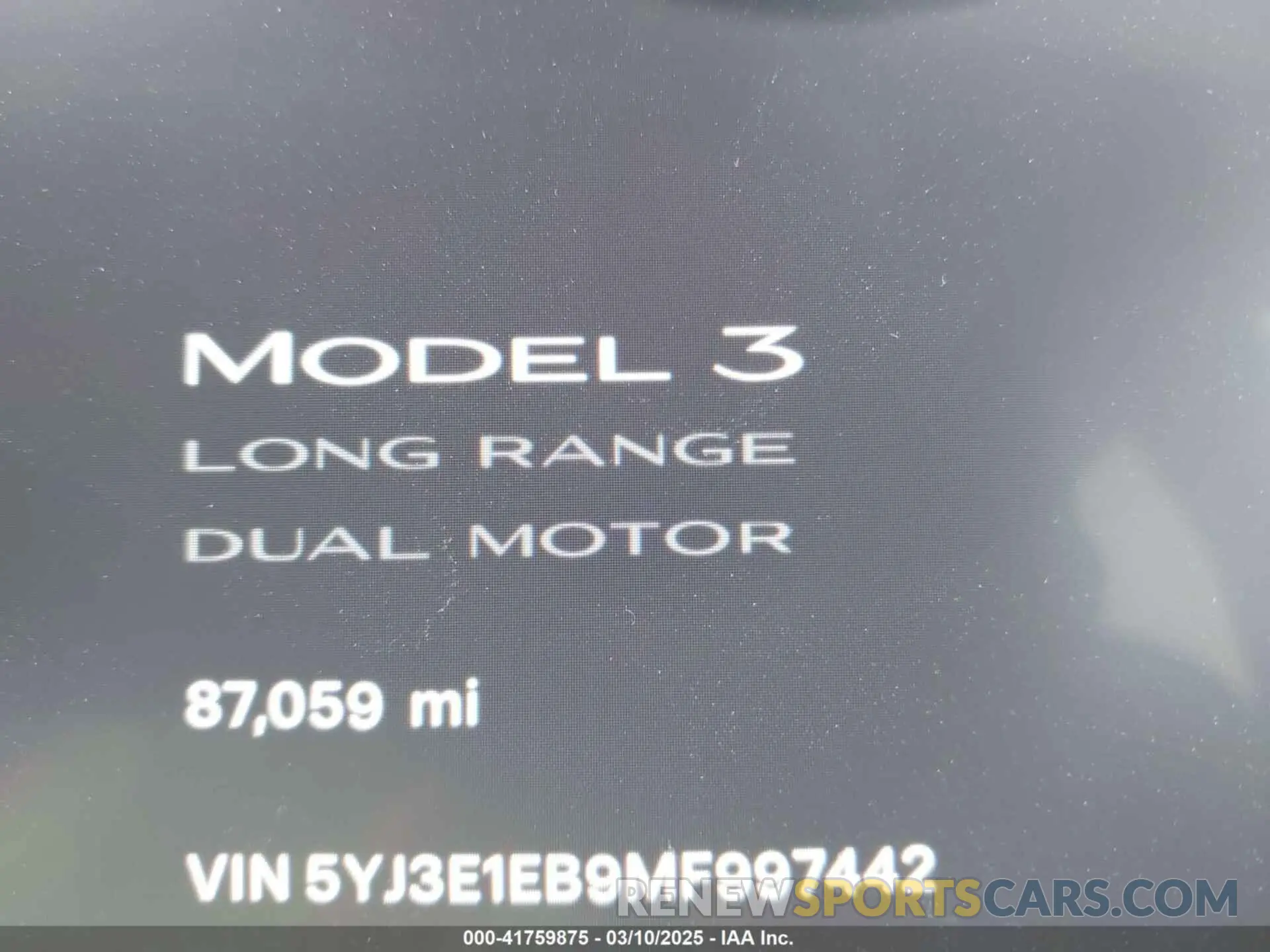 14 Photograph of a damaged car 5YJ3E1EB9MF997442 TESLA MODEL 3 2021