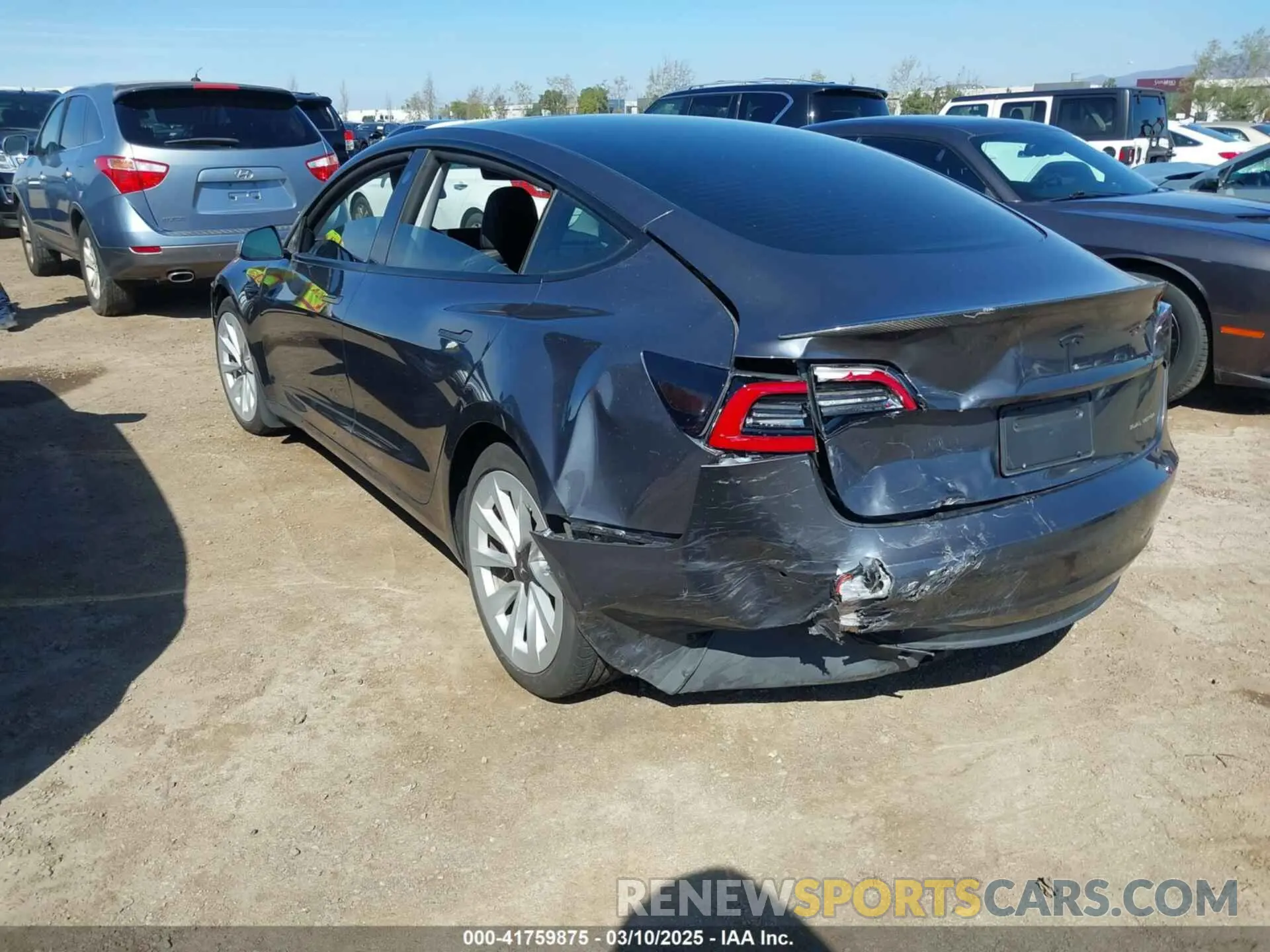 3 Photograph of a damaged car 5YJ3E1EB9MF997442 TESLA MODEL 3 2021