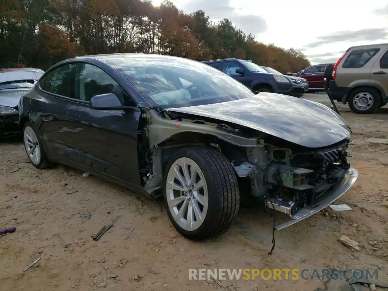 4 Photograph of a damaged car 5YJ3E1EBXMF010122 TESLA MODEL 3 2021